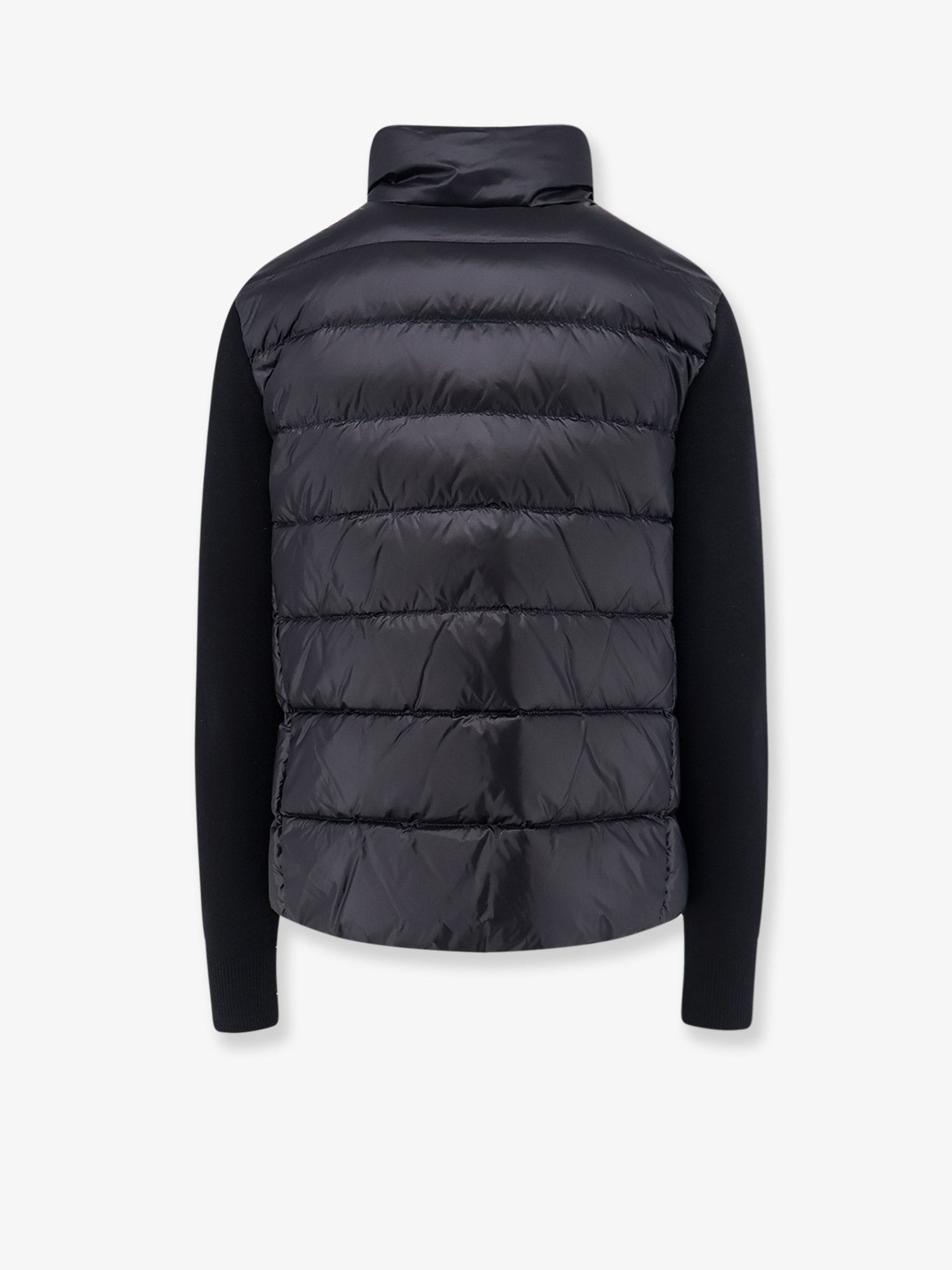 Moncler Down Jacket With Virgin Wool Sleeves