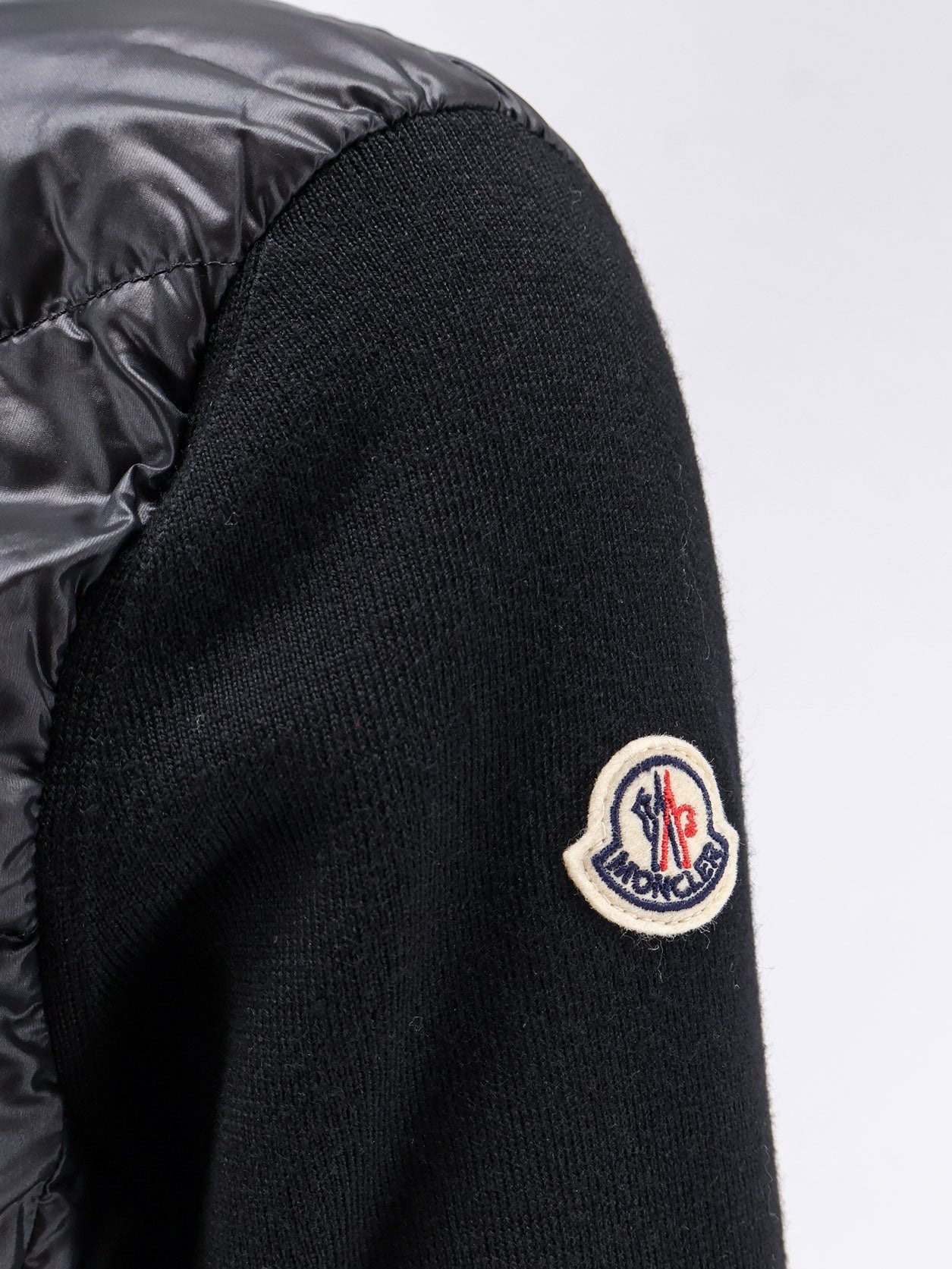 Moncler Down Jacket With Virgin Wool Sleeves