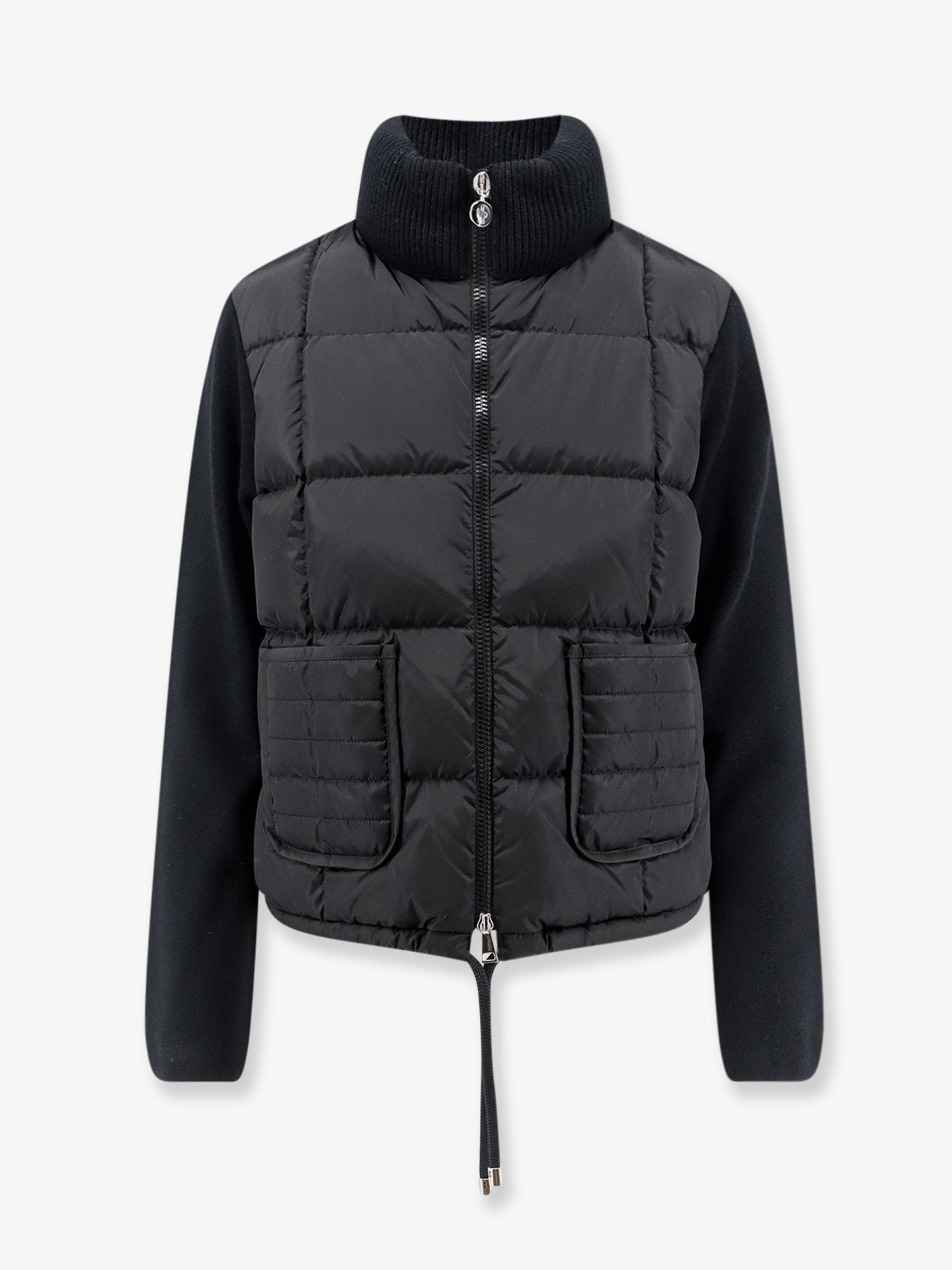 Moncler Nylon Down Jacket With Virgin Wool Inserts