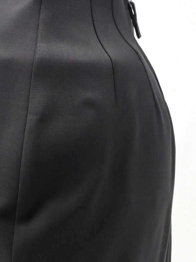 Rick Owens Dirt Pillar Long Stretch Wool Blend Skirt