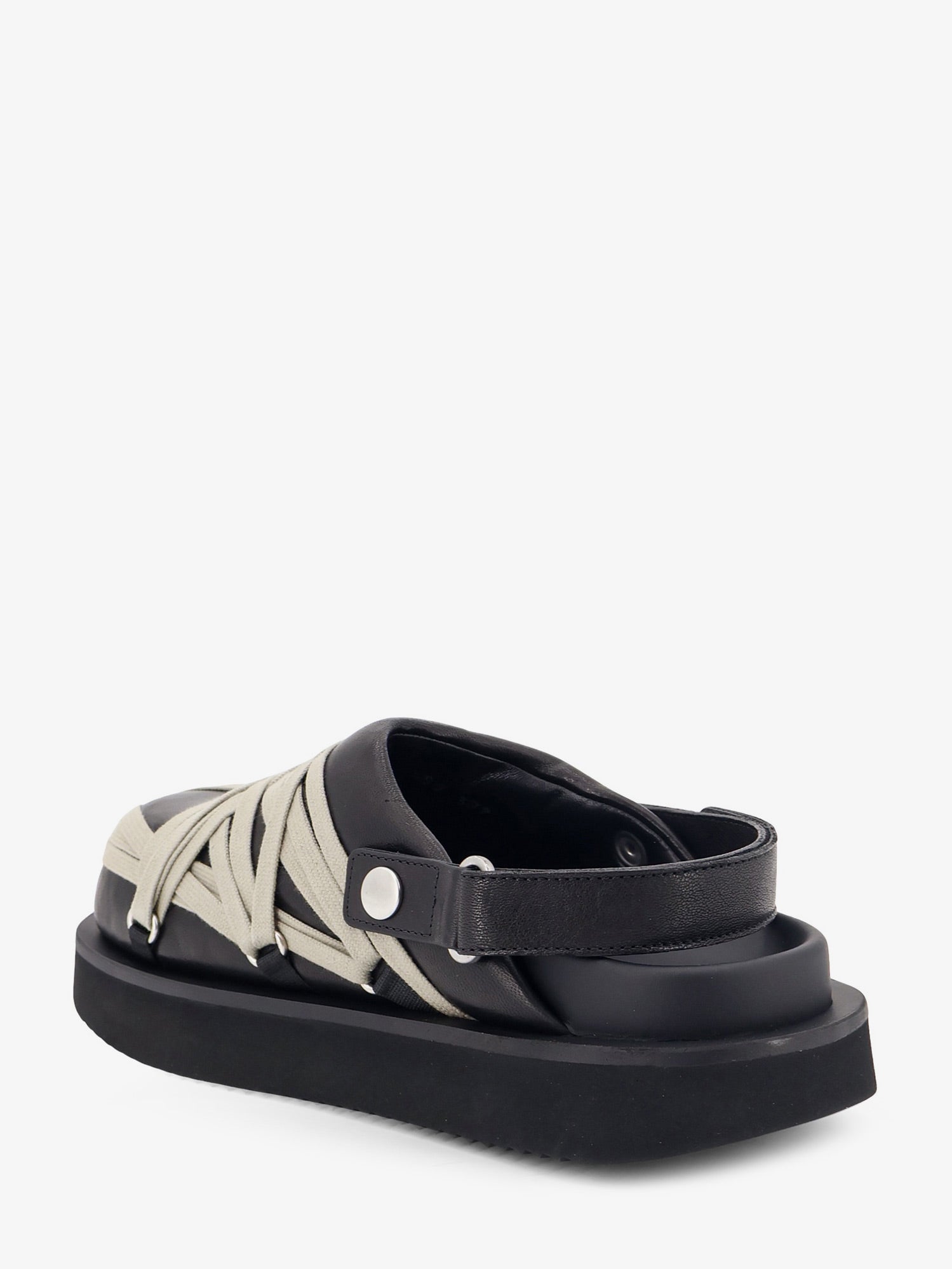 Rick Owens Padded Megalace Platform Leather Sandals