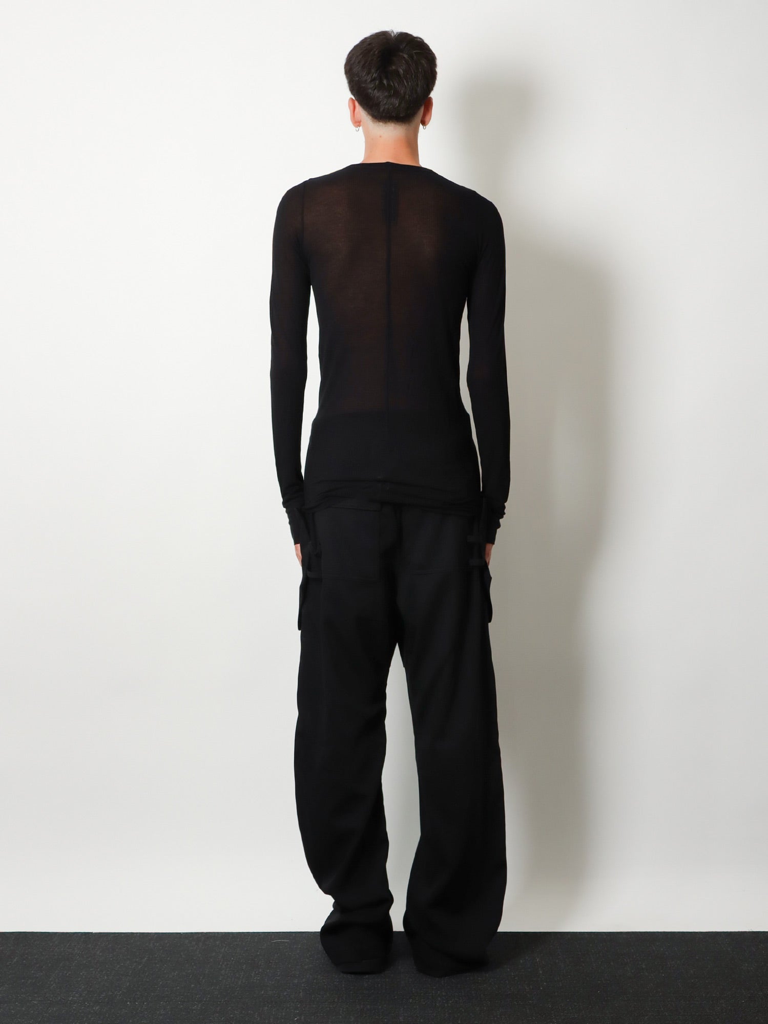 Rick Owens Viscose And Silk Blend T-shirt