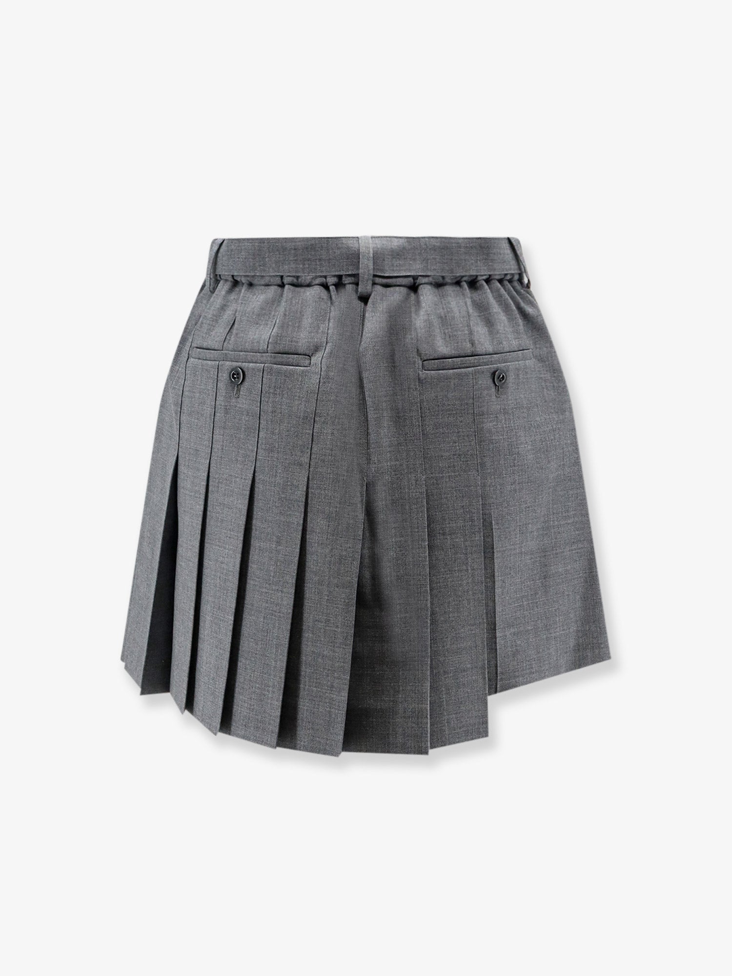 Sacai Pleated Wool Shorts
