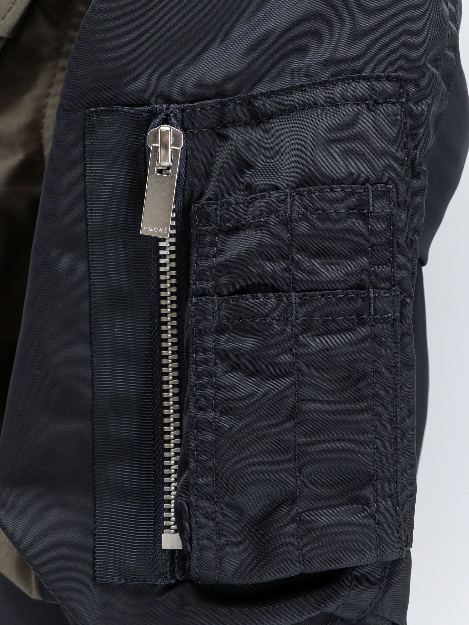 Sacai Canvas Jacket With Nylon Sleeves