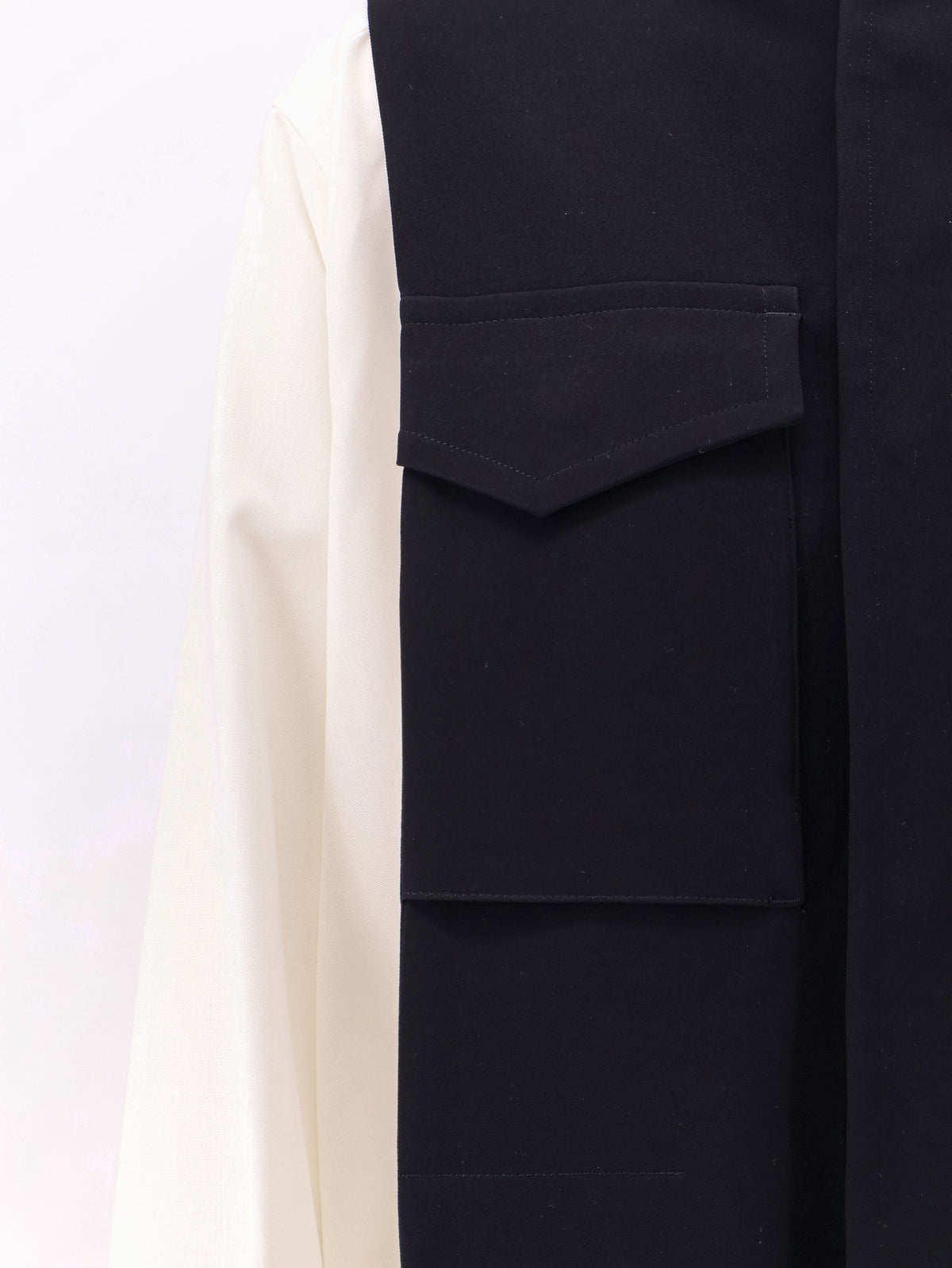Sacai Bicolor Shirt With Pockets