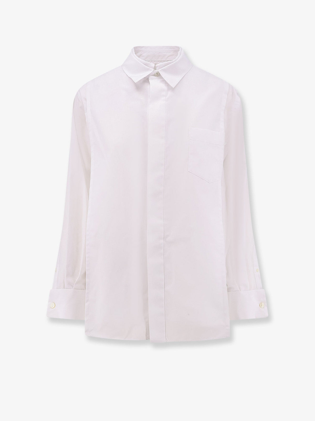 Sacai Poplin Shirt With Front Panel