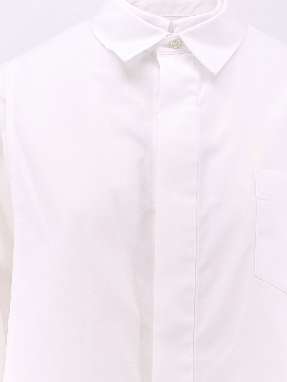 Sacai Poplin Shirt With Front Panel
