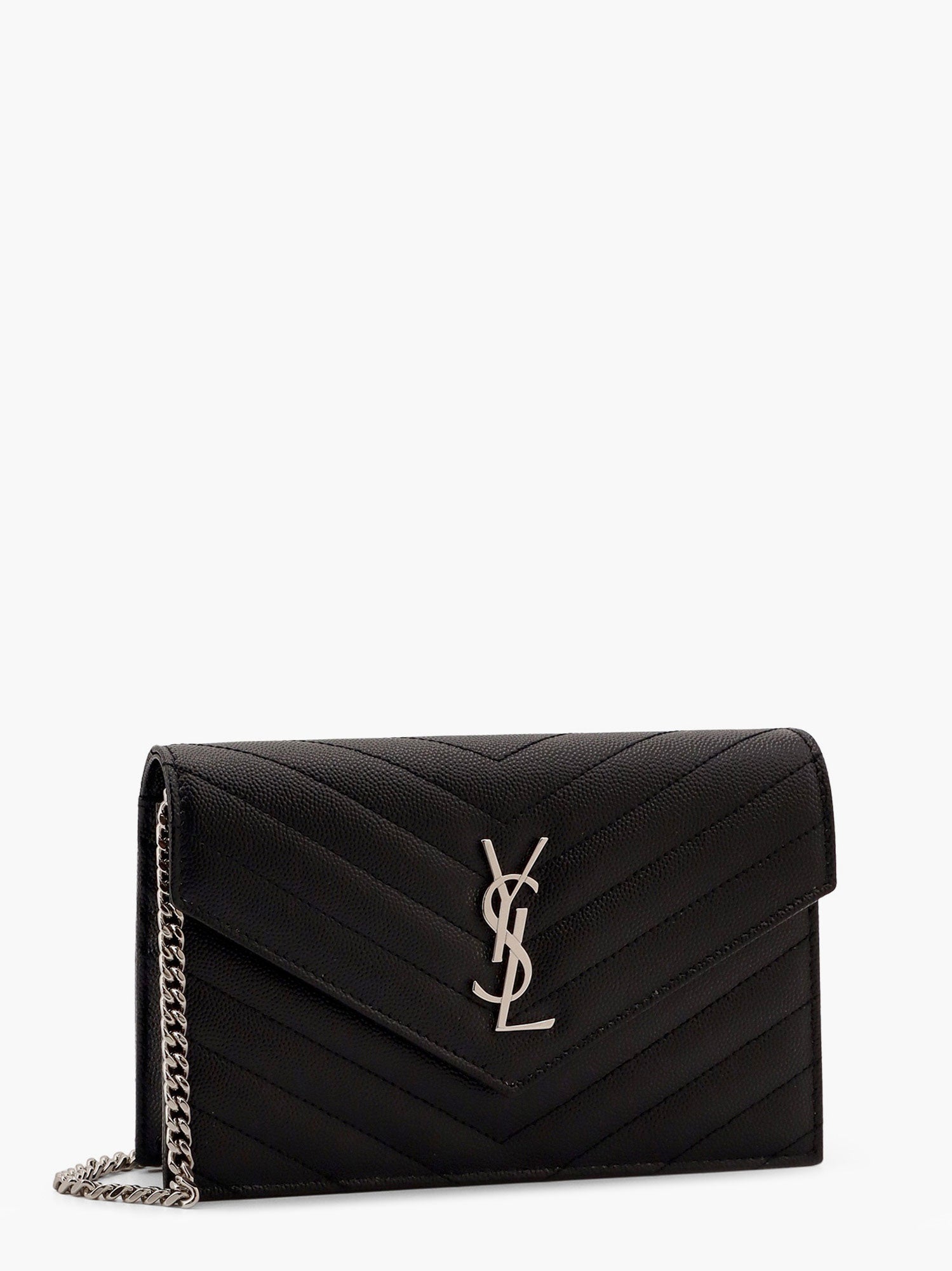 Saint Laurent Cassandre Pochette Grain-de-poudre Leather Crossbody Bag