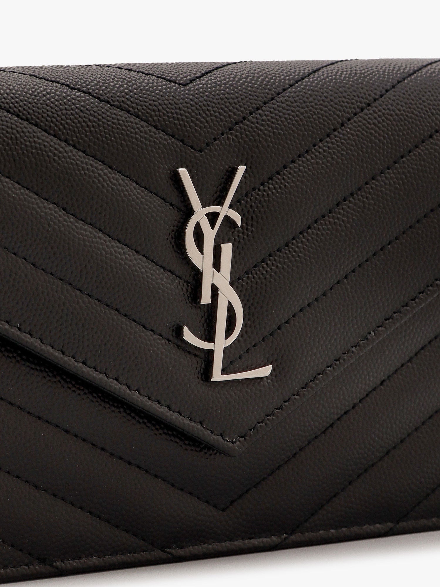 Saint Laurent Cassandre Pochette Grain-de-poudre Leather Crossbody Bag