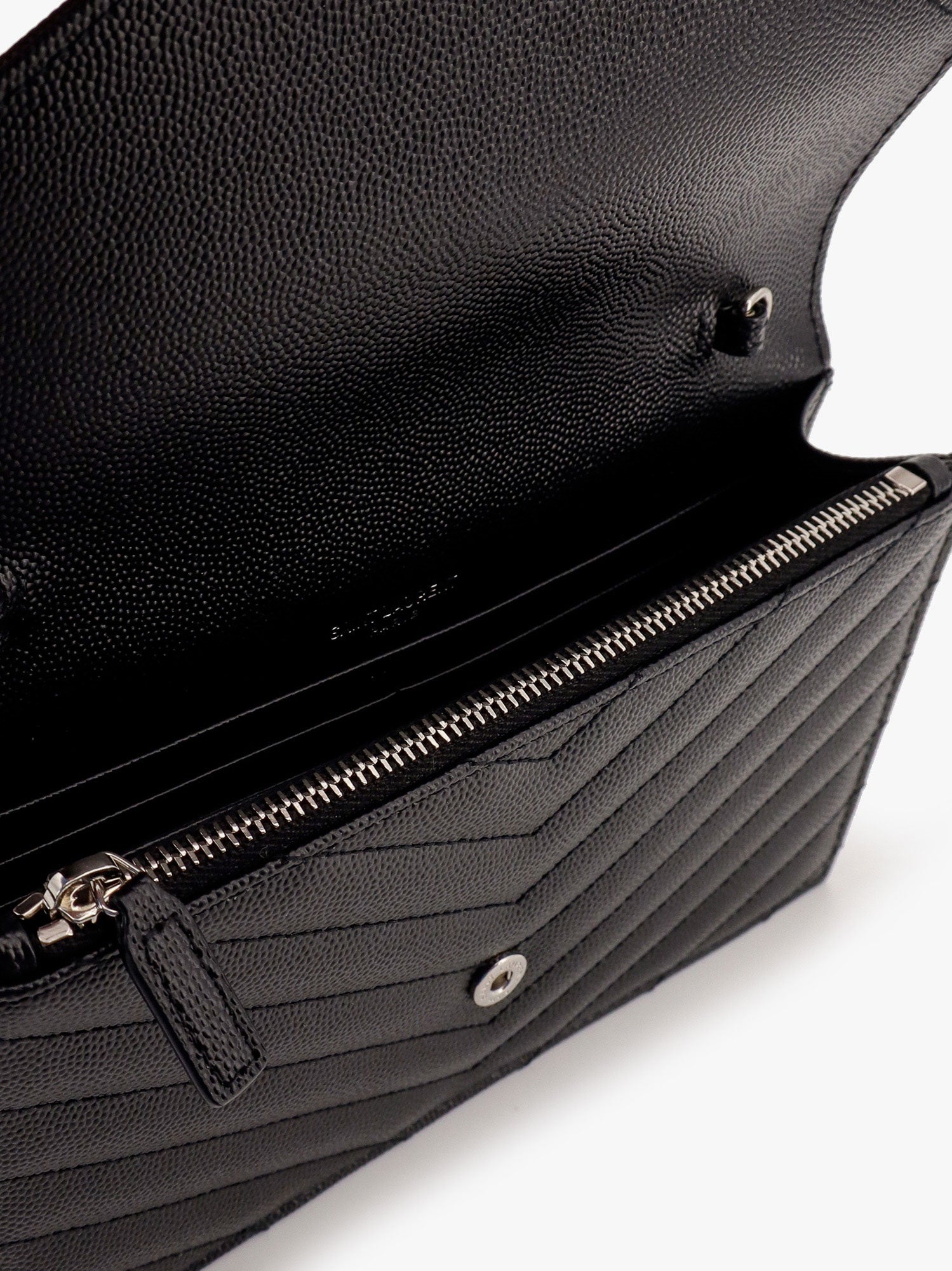 Saint Laurent Cassandre Pochette Grain-de-poudre Leather Crossbody Bag