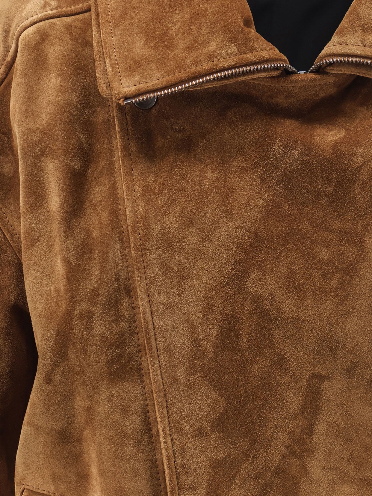 Saint Laurent Oversized Vintage Split-leather Jacket