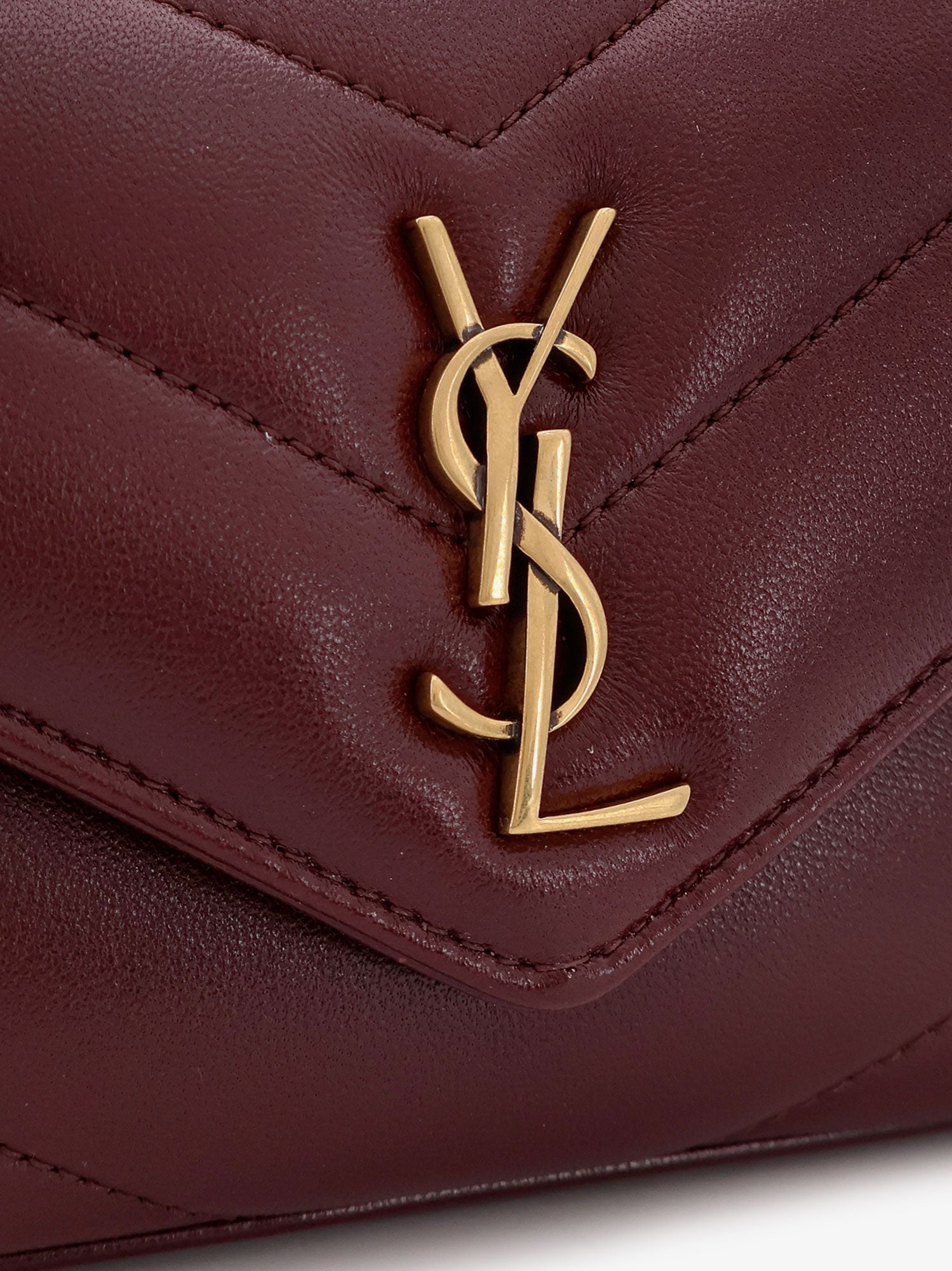 Saint Laurent Loulou Mini Crossbody Bag With Chevron Stitching