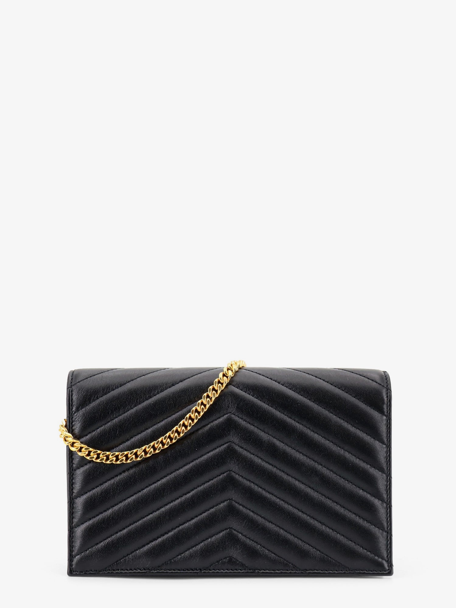 Saint Laurent Leather Crossbody Bag With Metal Cassandre Logo