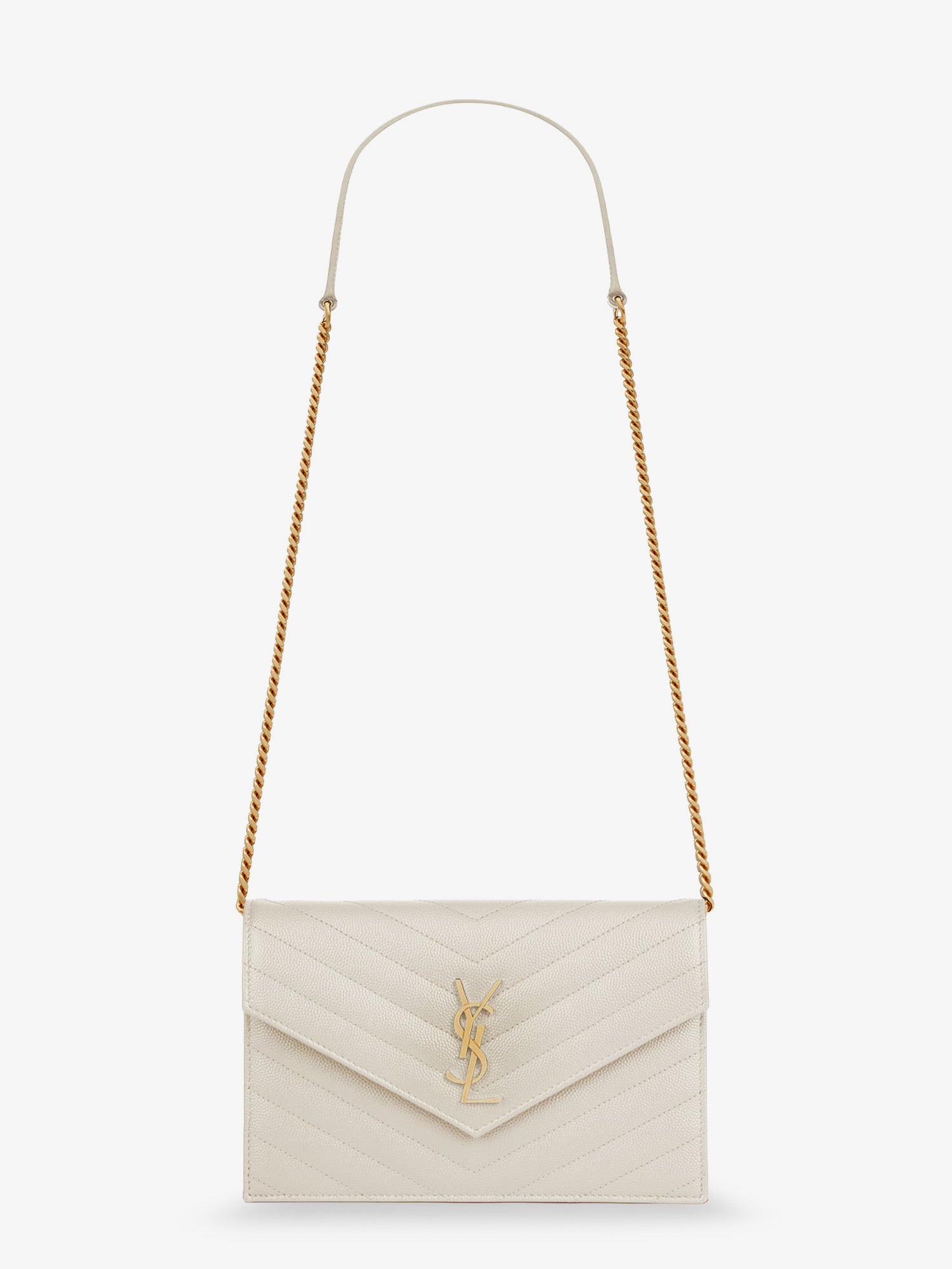 Saint Laurent Envelope Leather Crossbody Bag