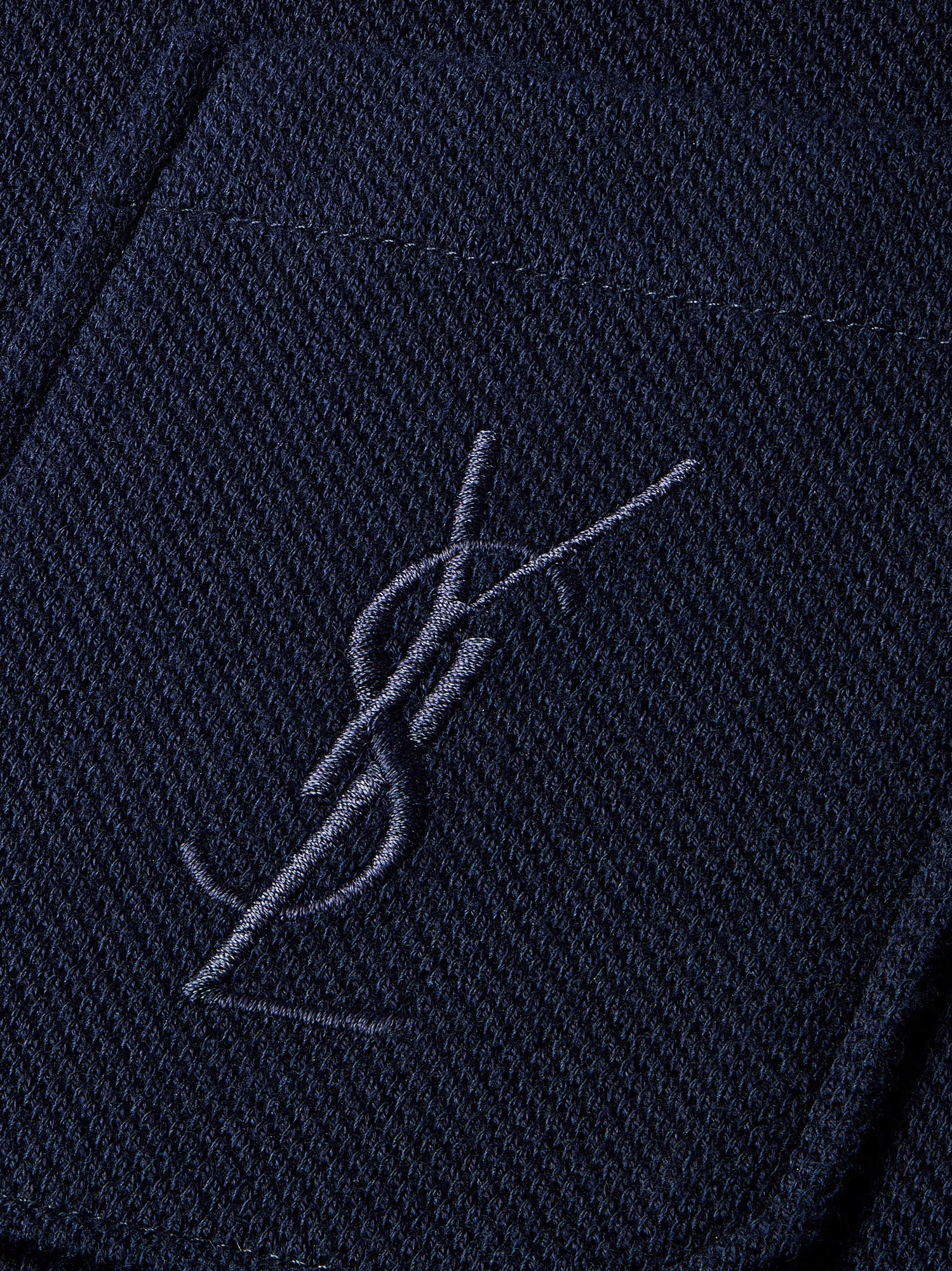 Saint Laurent Piqué Cotton Polo Shirt