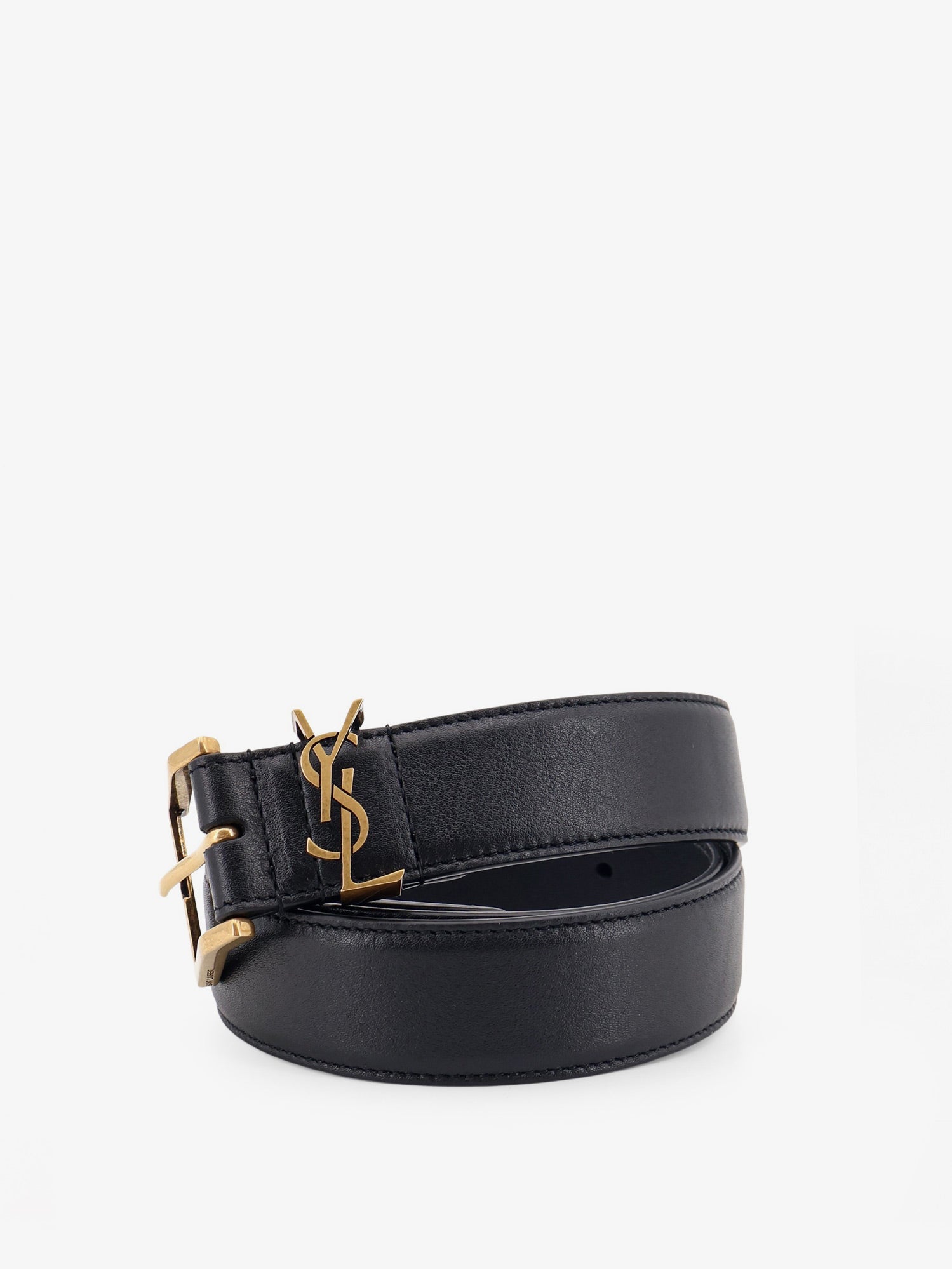Saint Laurent Cassandre Leather Belt