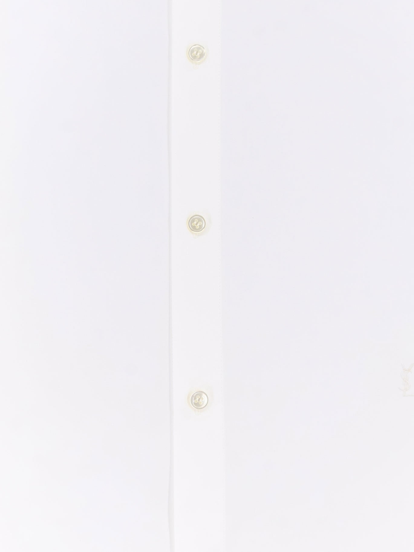 Saint Laurent Cotton Shirt With Cassandre Embroidery