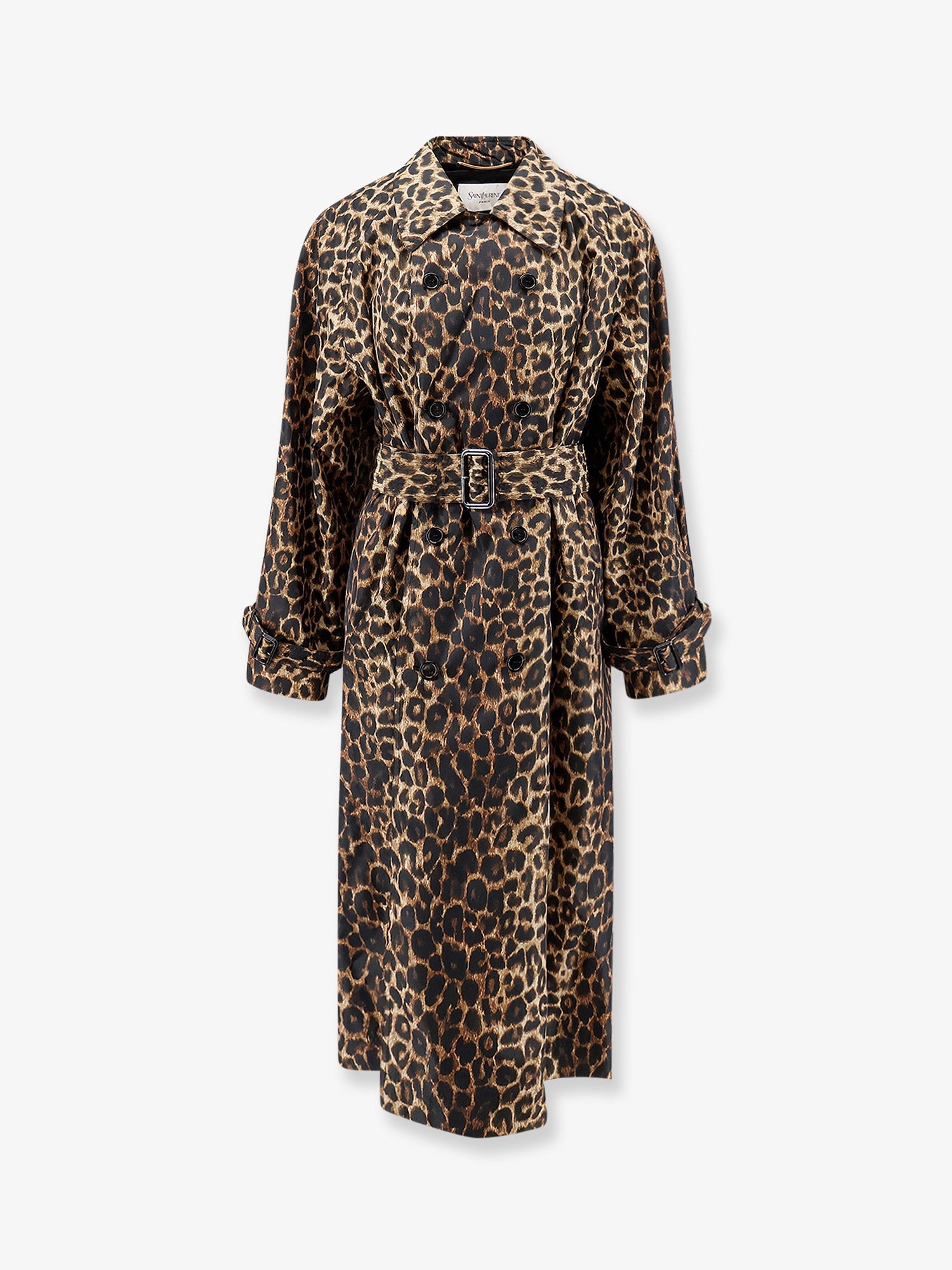 Saint Laurent Nylon Trench With Animal Print