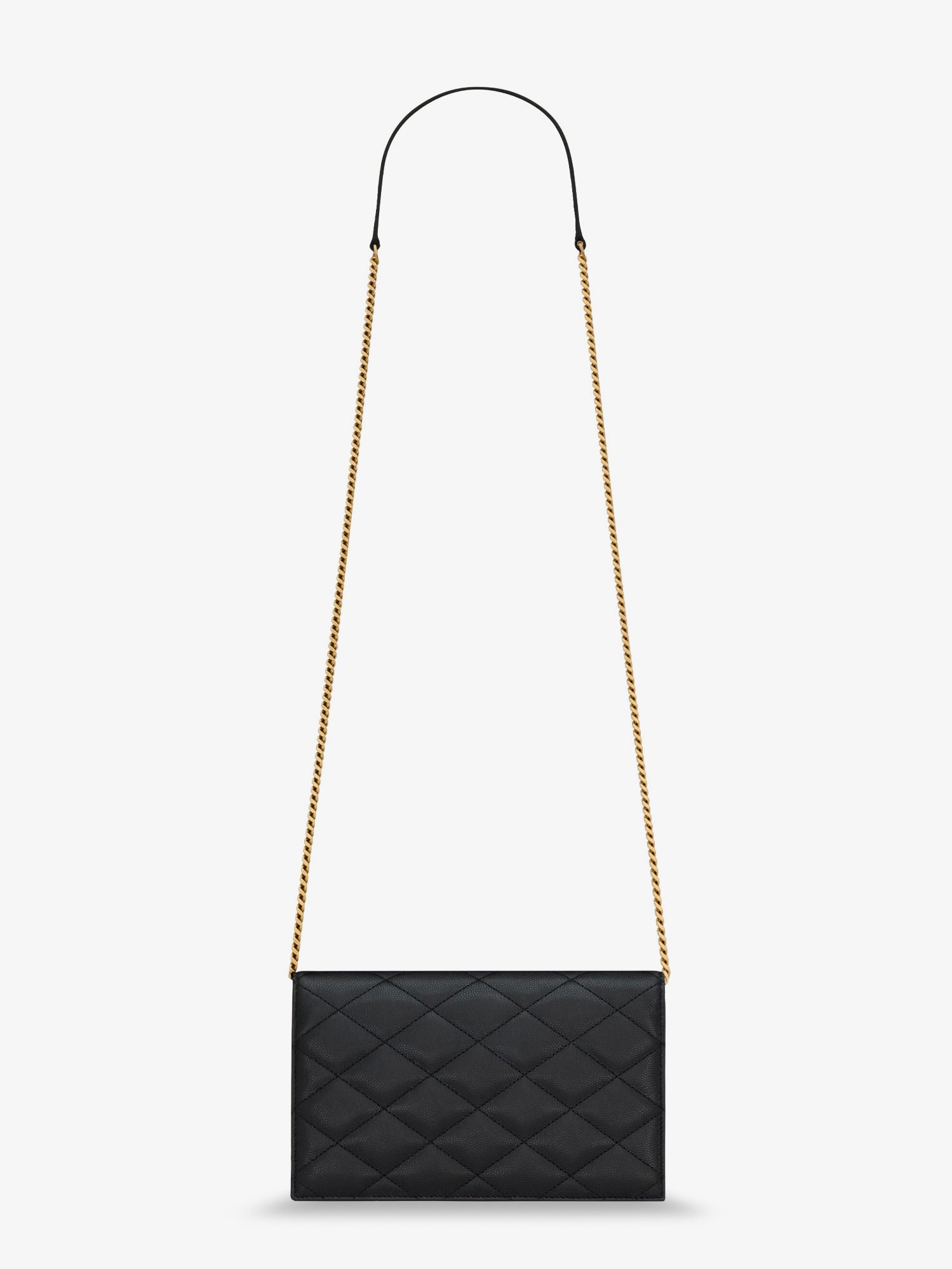 Saint Laurent Paris Leather Crossbody Bag With Metal Cassandre Logo