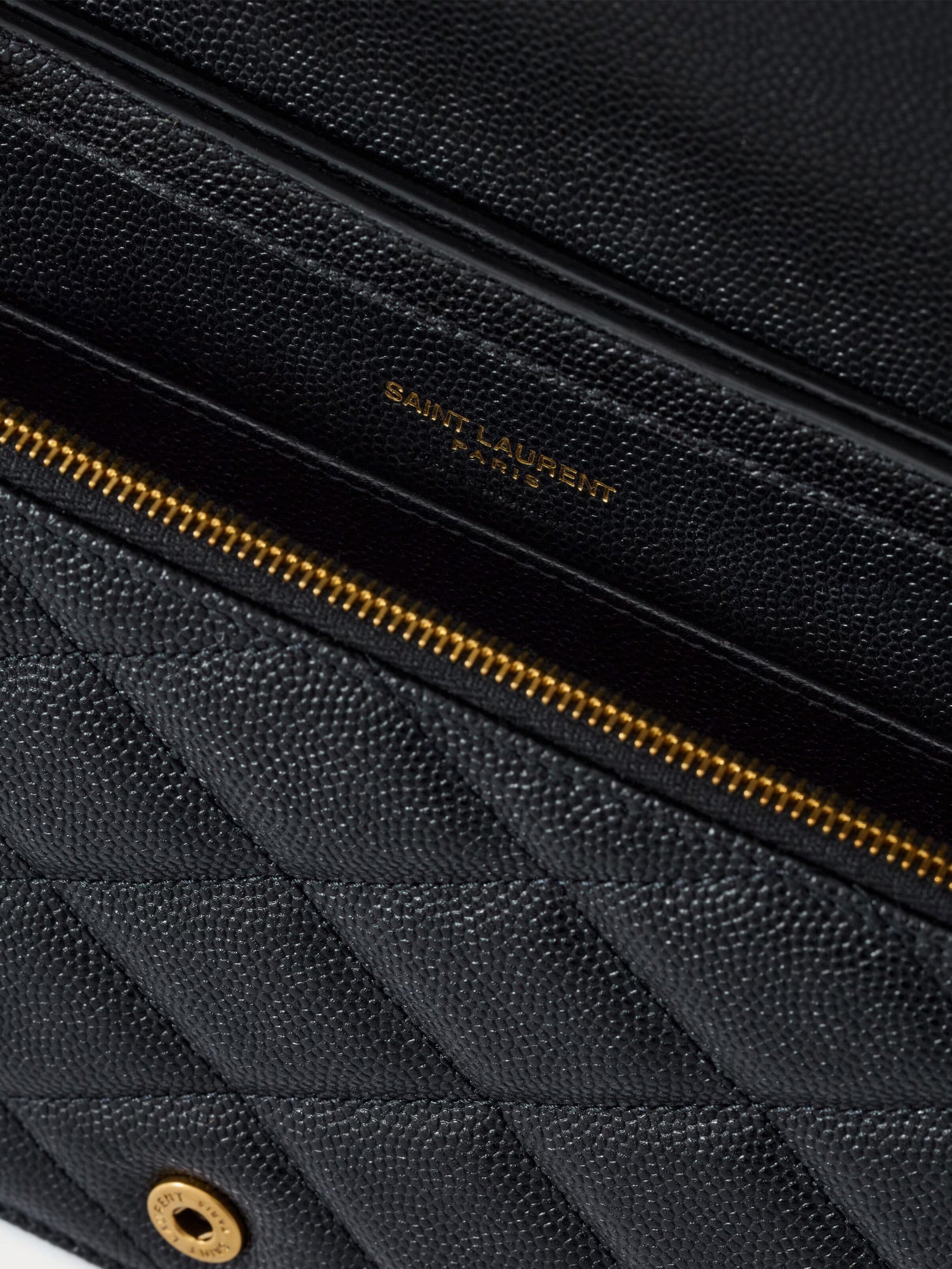 Saint Laurent Paris Leather Crossbody Bag With Metal Cassandre Logo