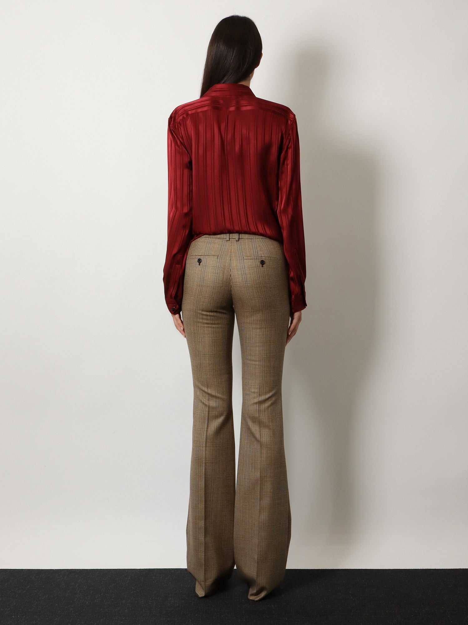 Saint Laurent Prince Of Wales Certified Wool Trousers