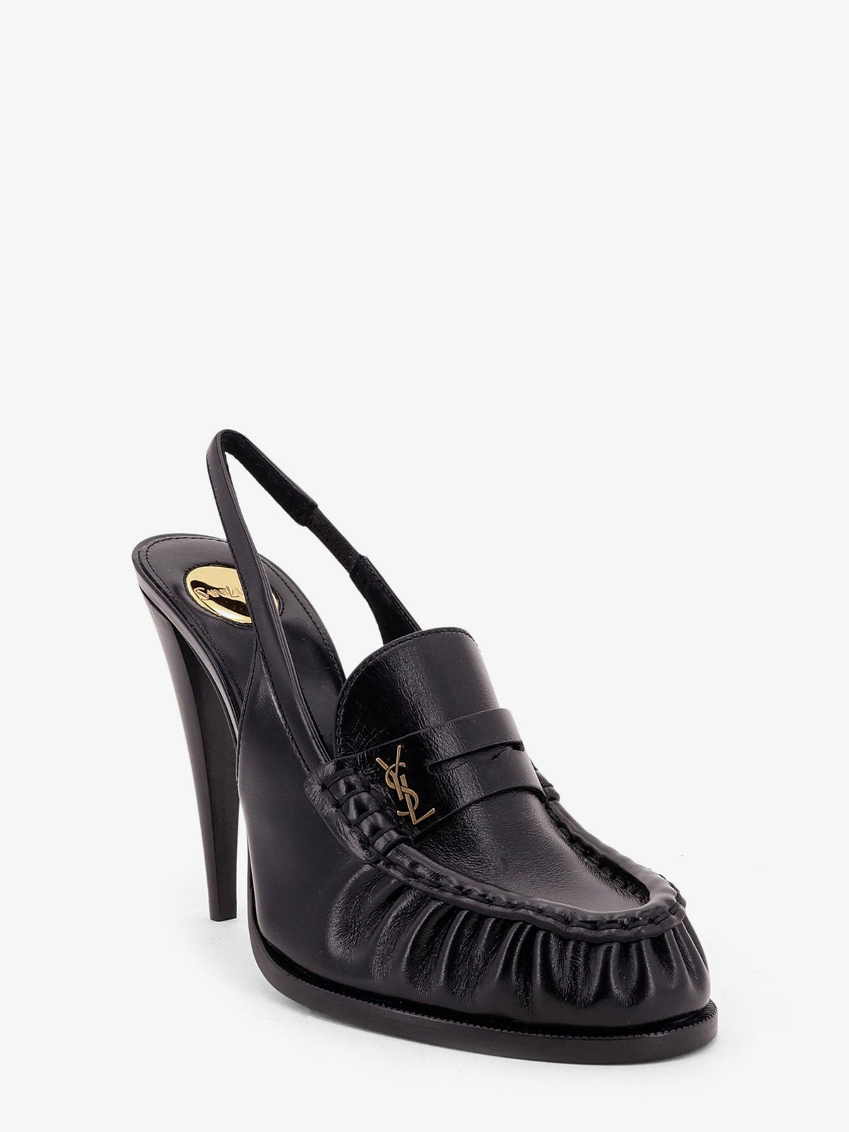 Saint Laurent Le Loafer 110 Pumps With Metal Cassandre Logo