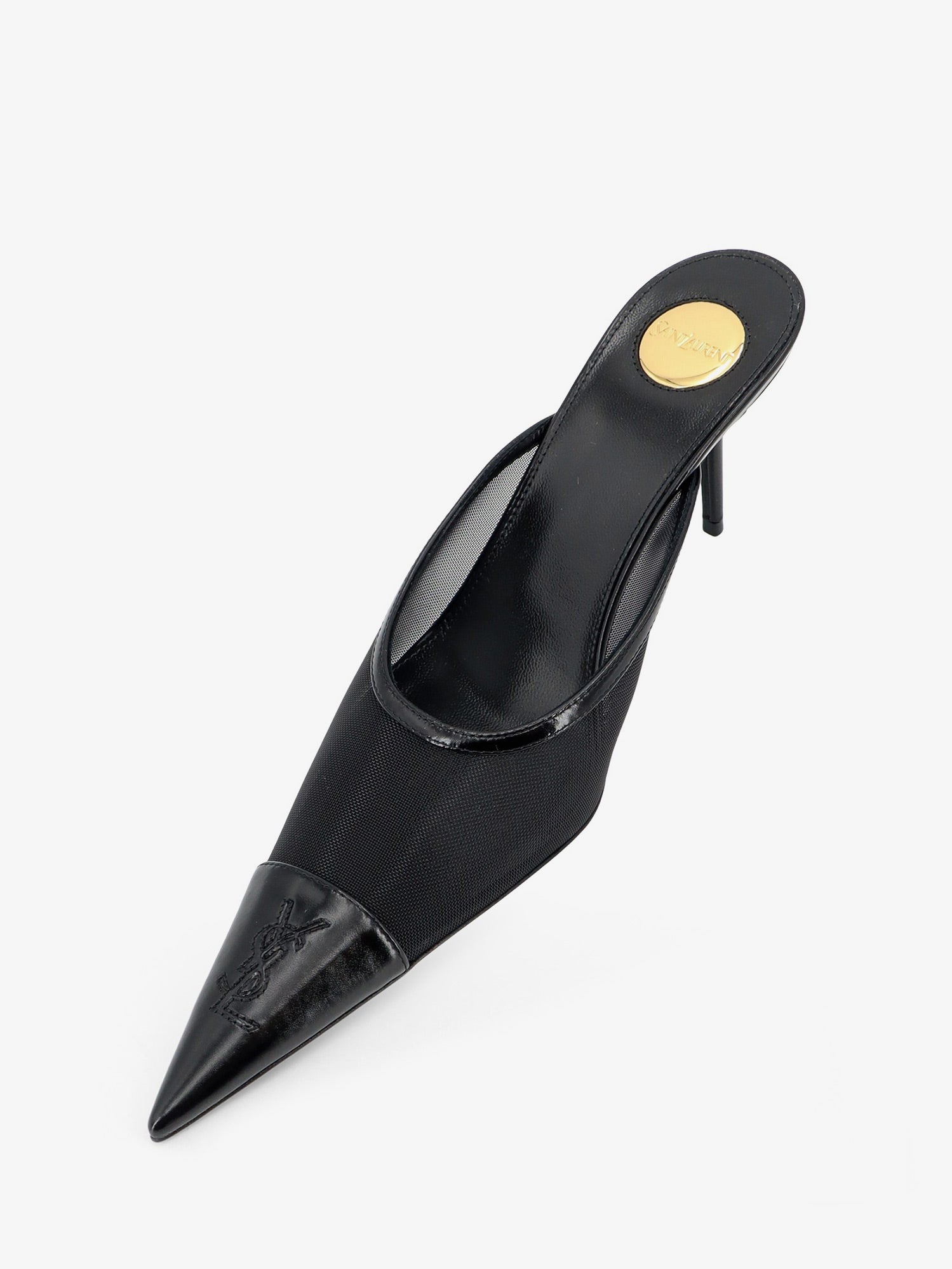 Saint Laurent Renée Mesh Pump With Cassandre Toe
