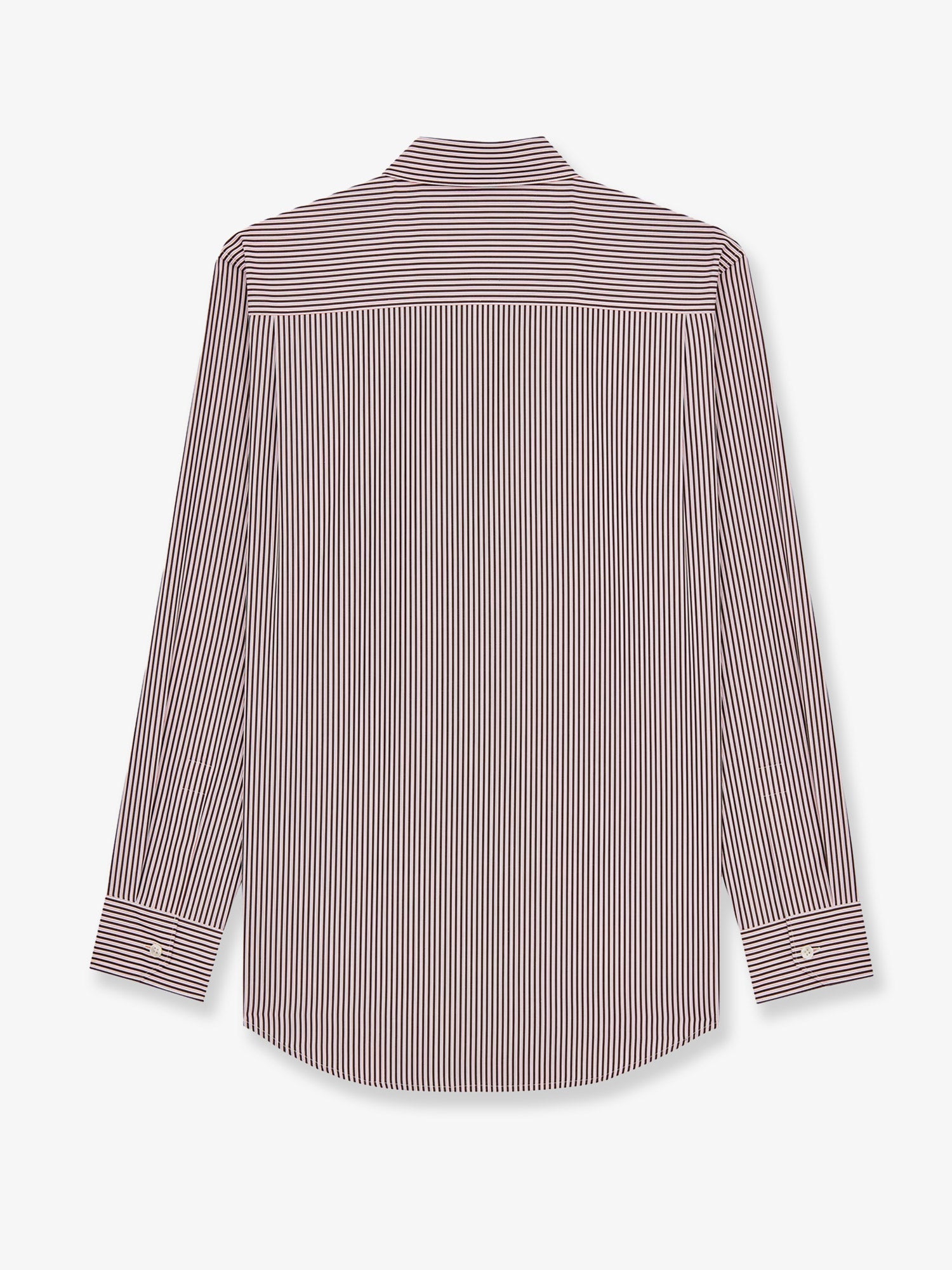 Saint Laurent Cassandre Cotton Shirt With Striped Pattern
