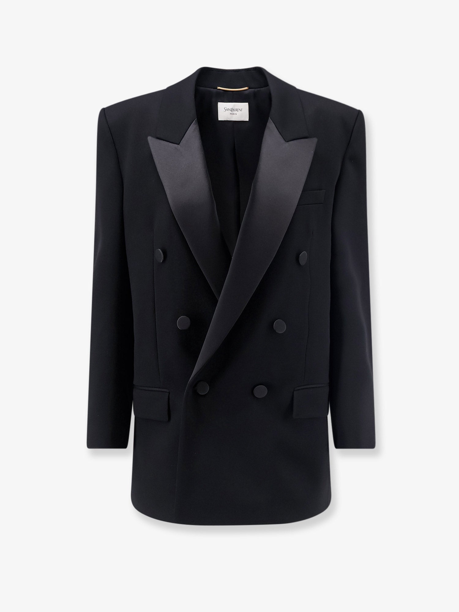 Saint Laurent Wool Tuxedo Blazer With Silk Lining