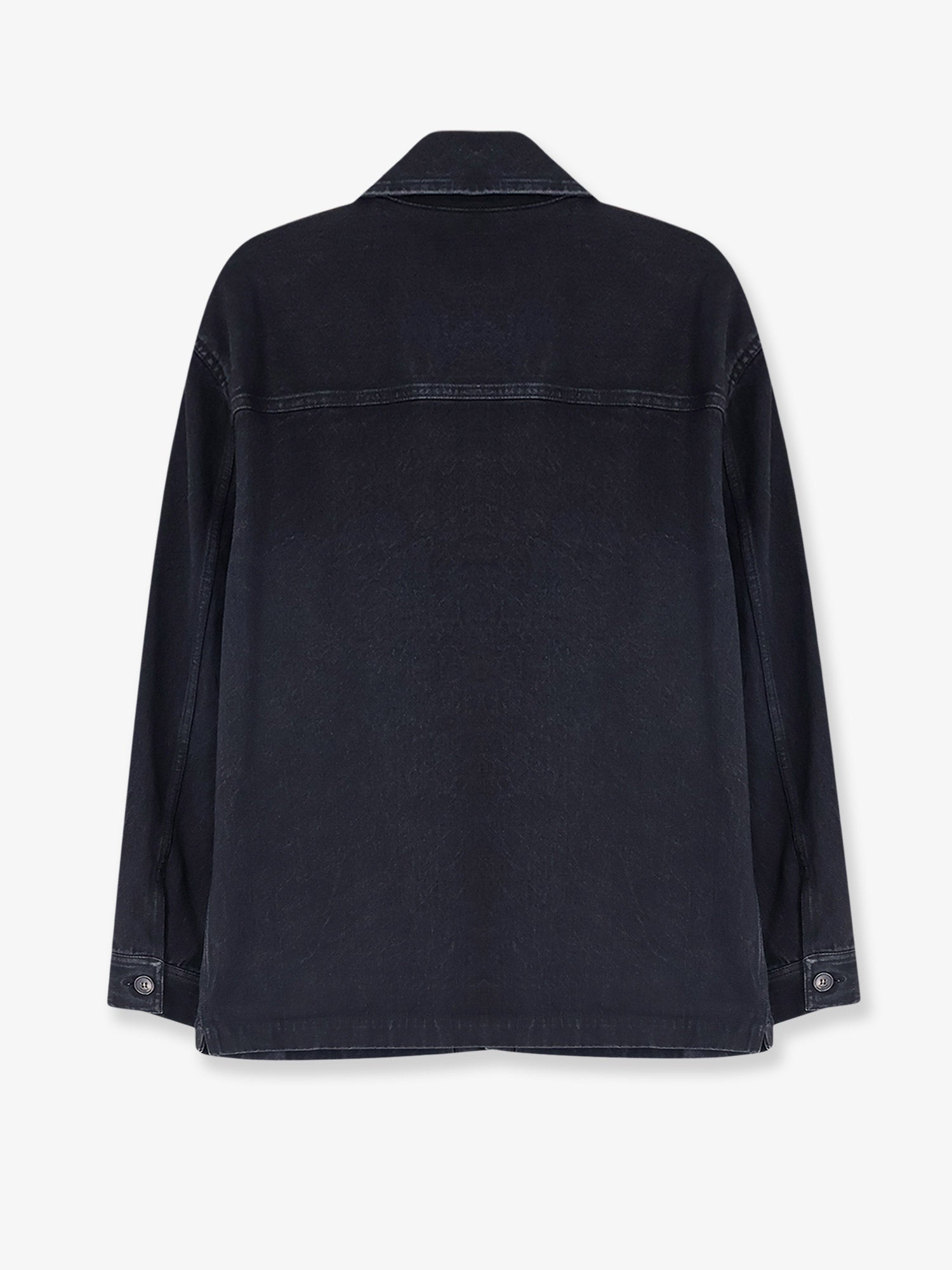 Saint Laurent Cassandre Black Denim Overshirt