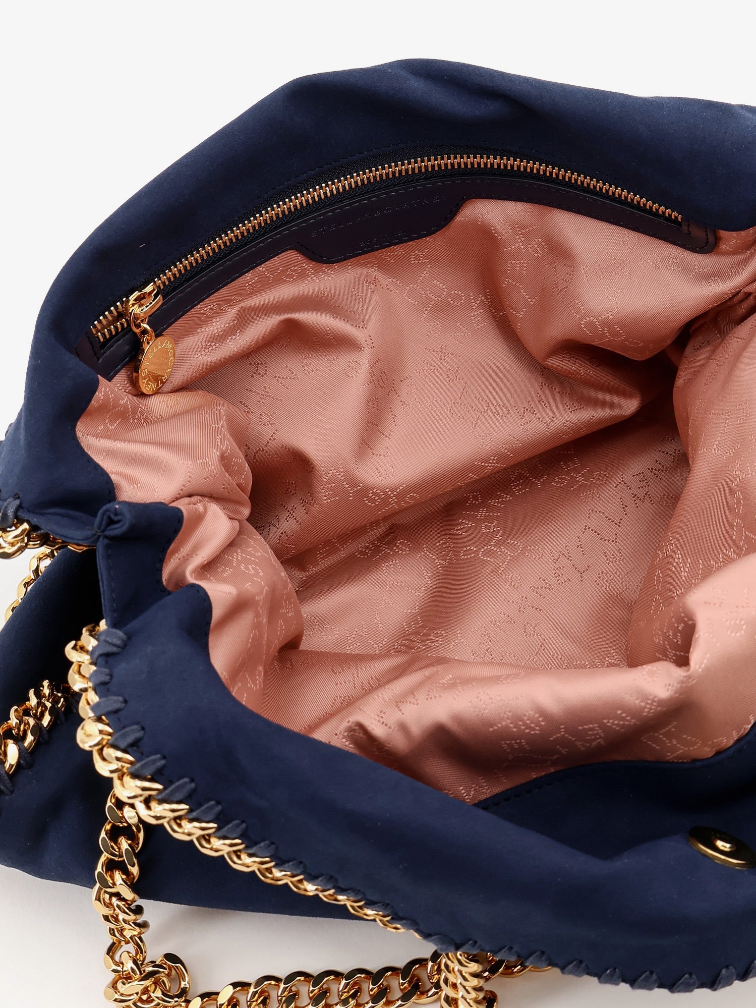 Stella Mccartney Falabella Alter Suede Shoulder Bag With Metal Profiles