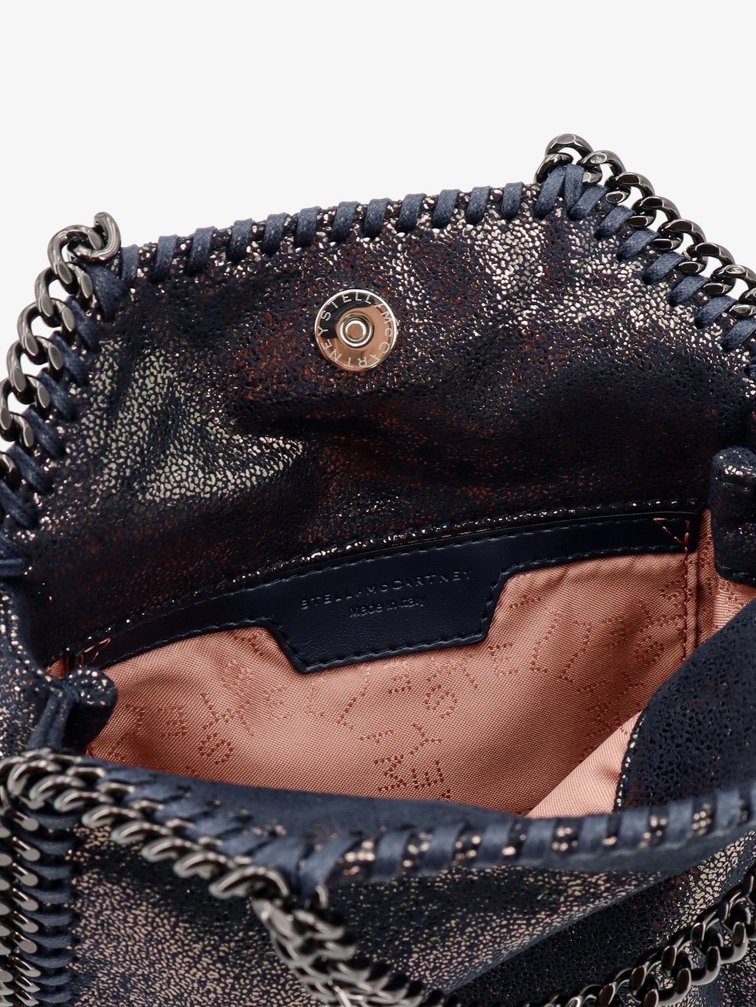 Stella Mccartney Falabella Tiny Shiny Shaggy Deer Crossbody Bag