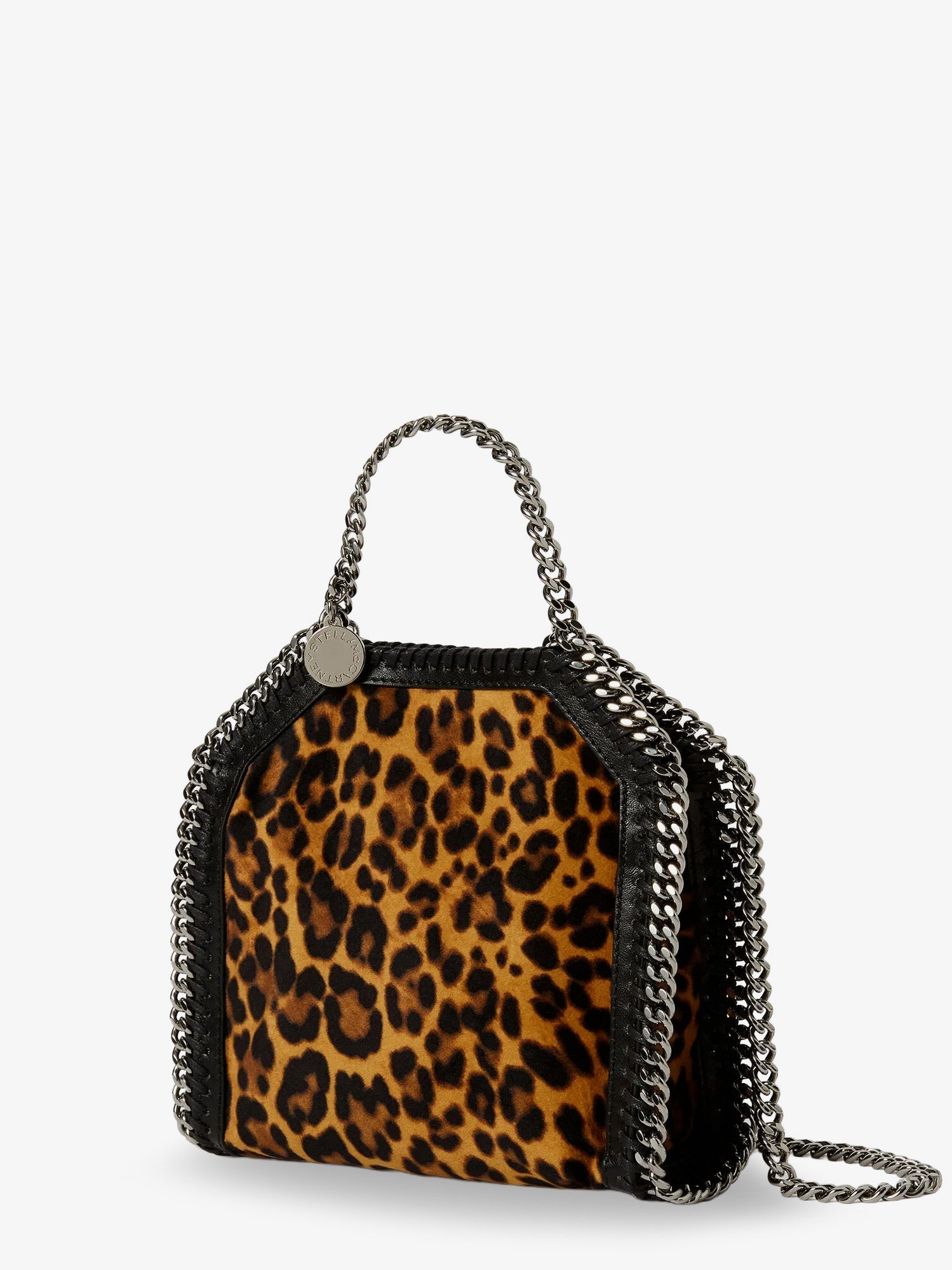 Stella Mccartney Falabella Tiny Bag Velvet Crossbody Bag With Animal Print