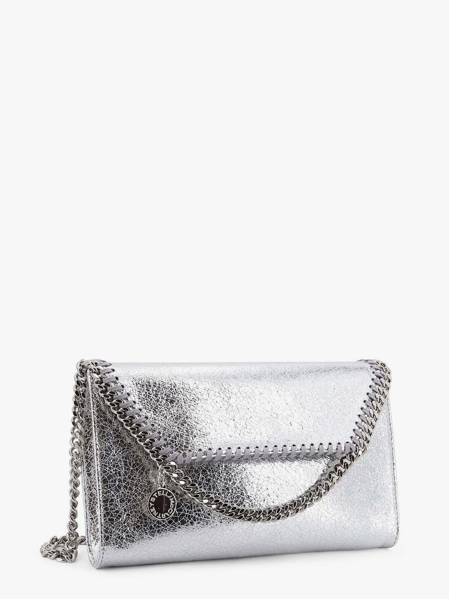 Stella Mccartney Falabella Metallic Fabric Crossbody Bag