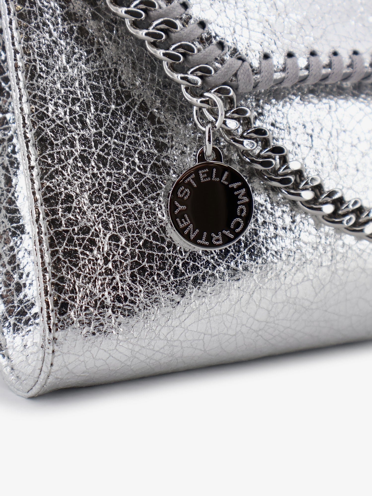 Stella Mccartney Falabella Metallic Fabric Crossbody Bag