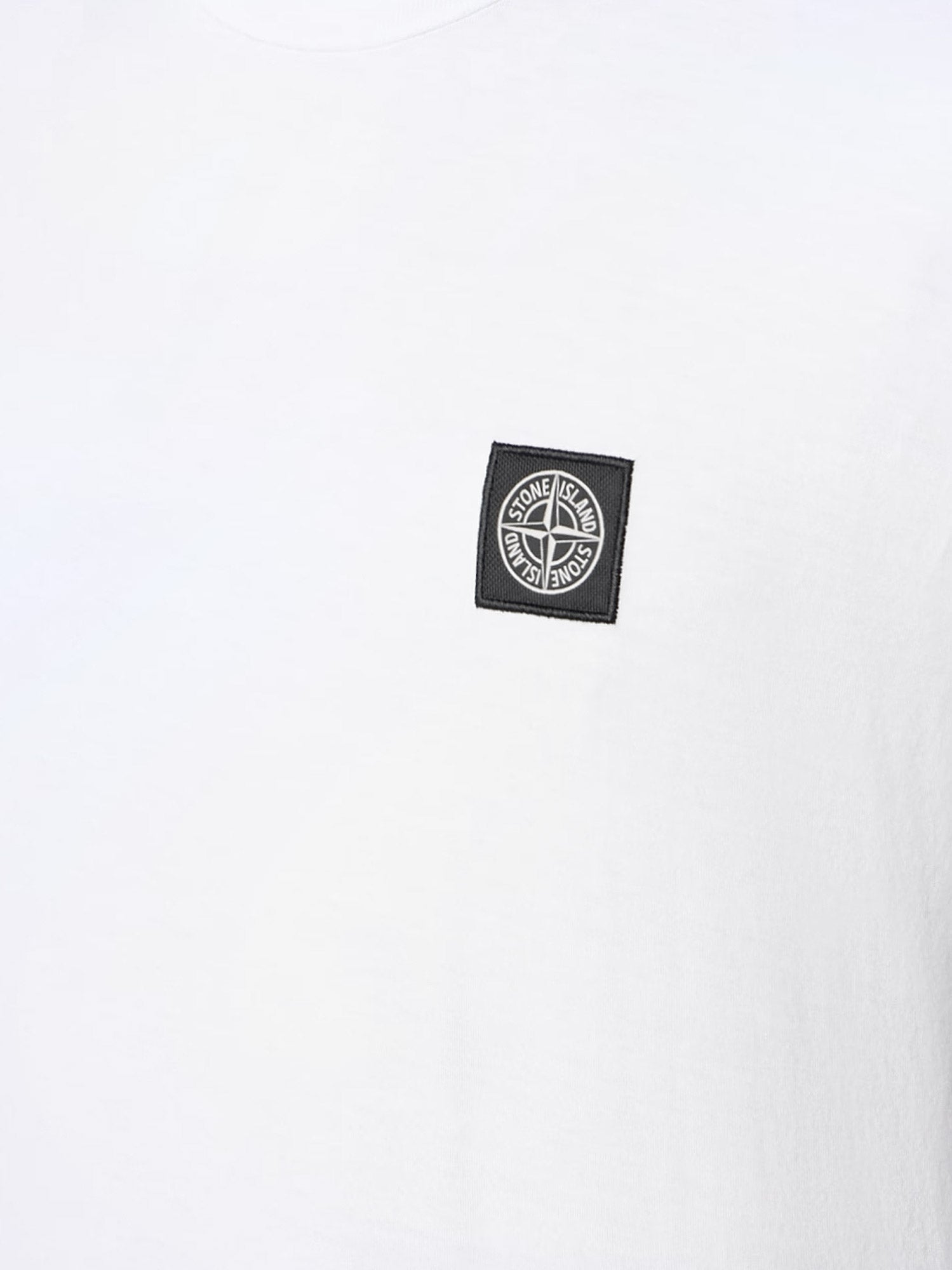 Stone Island Cotton T-shirt With Front Logo Patch