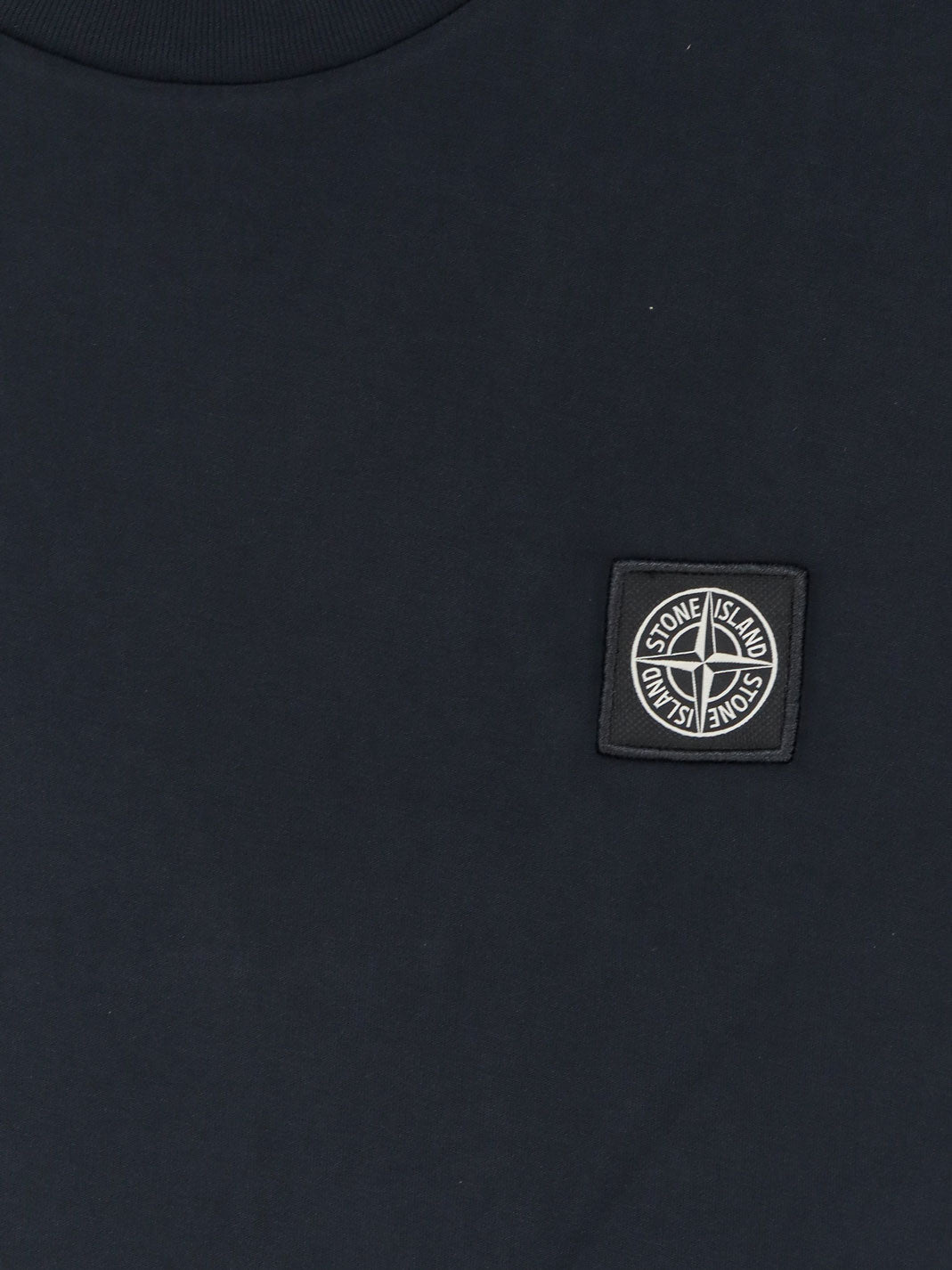 Stone Island Cotton T-shirt With Front Logo Patch