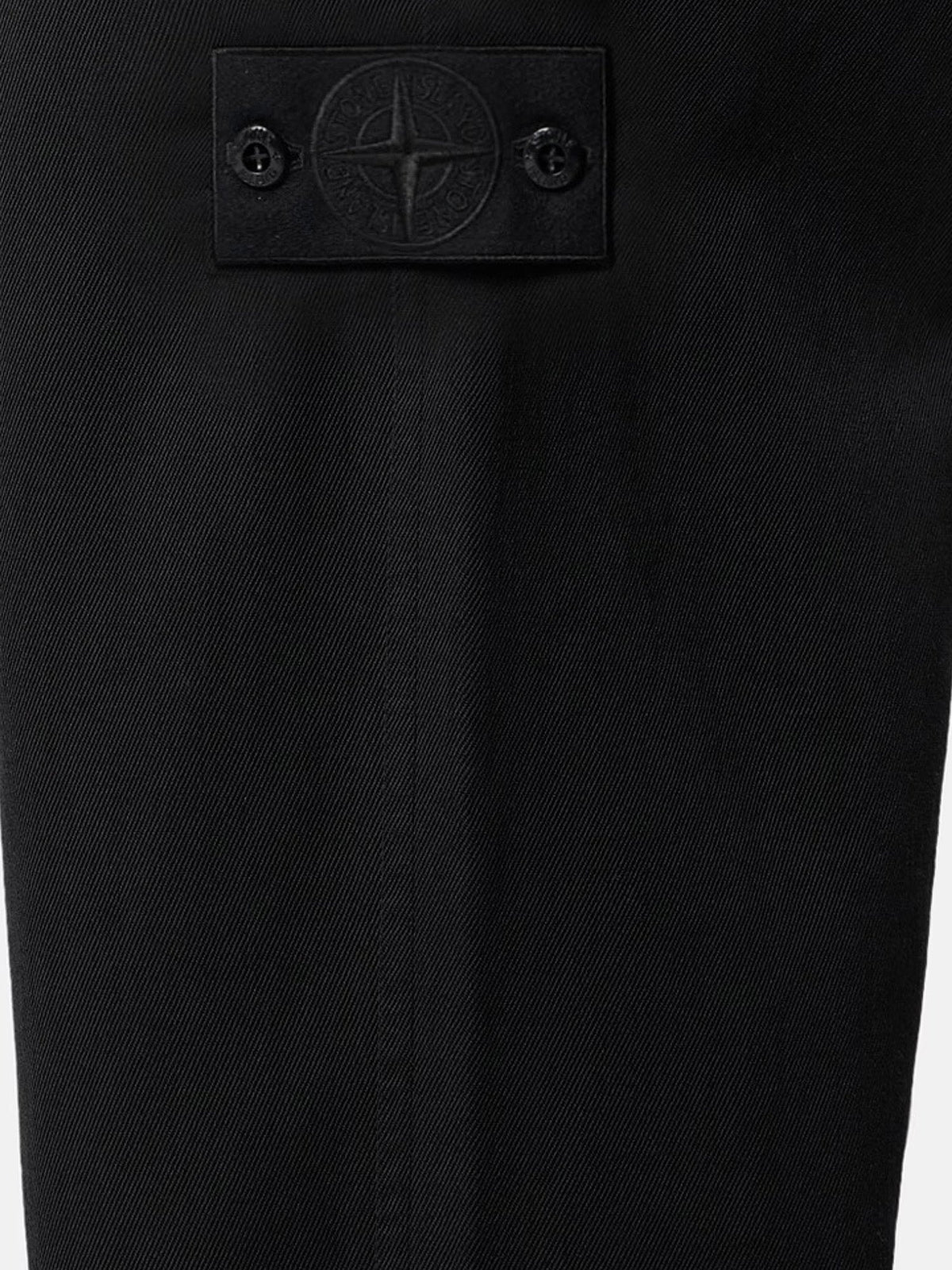 Stone Island Wool And Cotton Blend Trousers