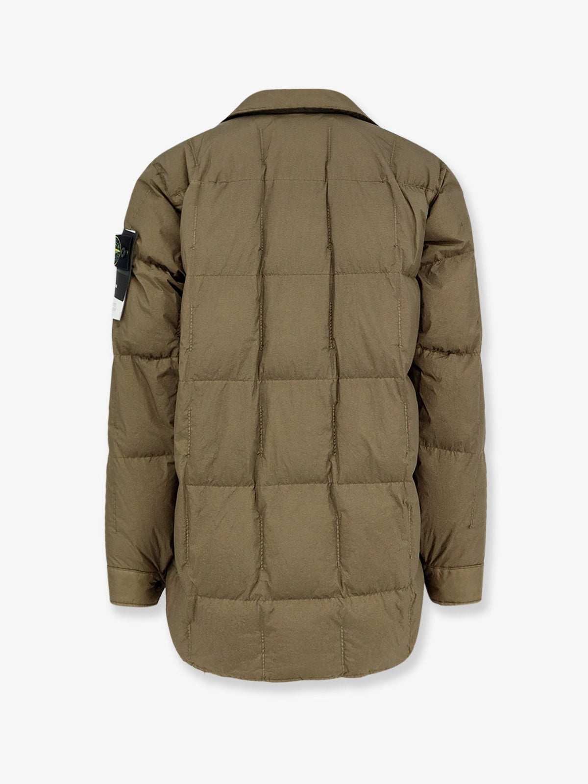 Stone Island Garment Dyed Crinkle Reps Ny Recycled Nylon Down Jacket With Side Logo Patch