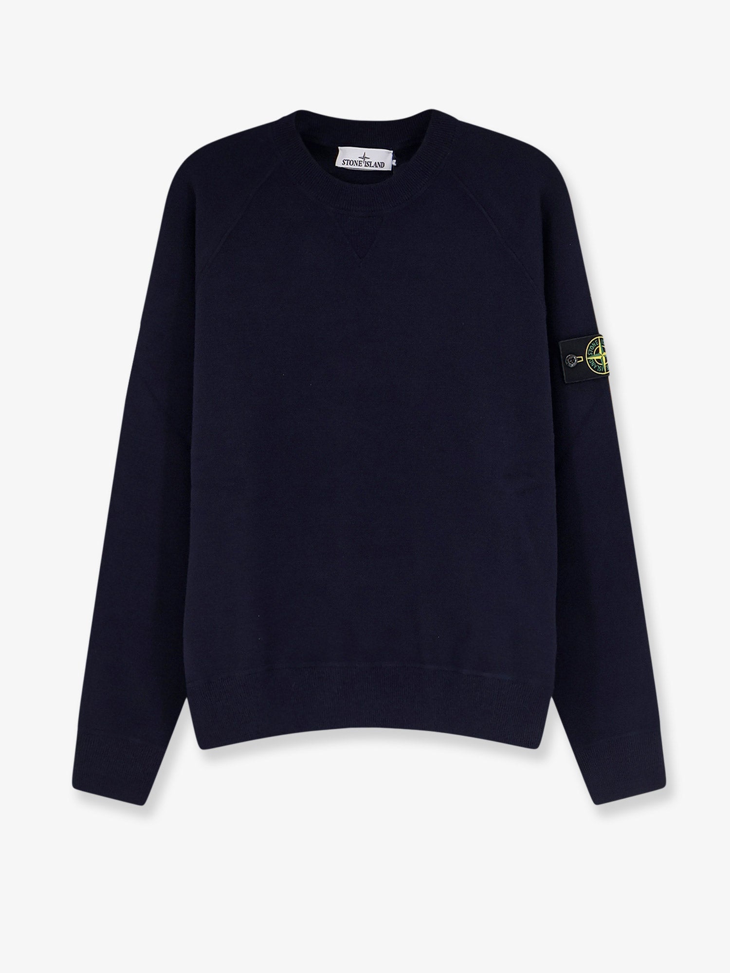 Stone Island Cotton Sweater With Side Logo Patch