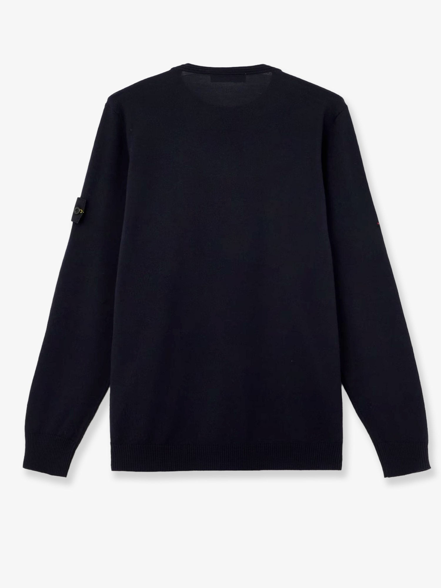 Stone Island Wool Sweater With Side Logo Patch