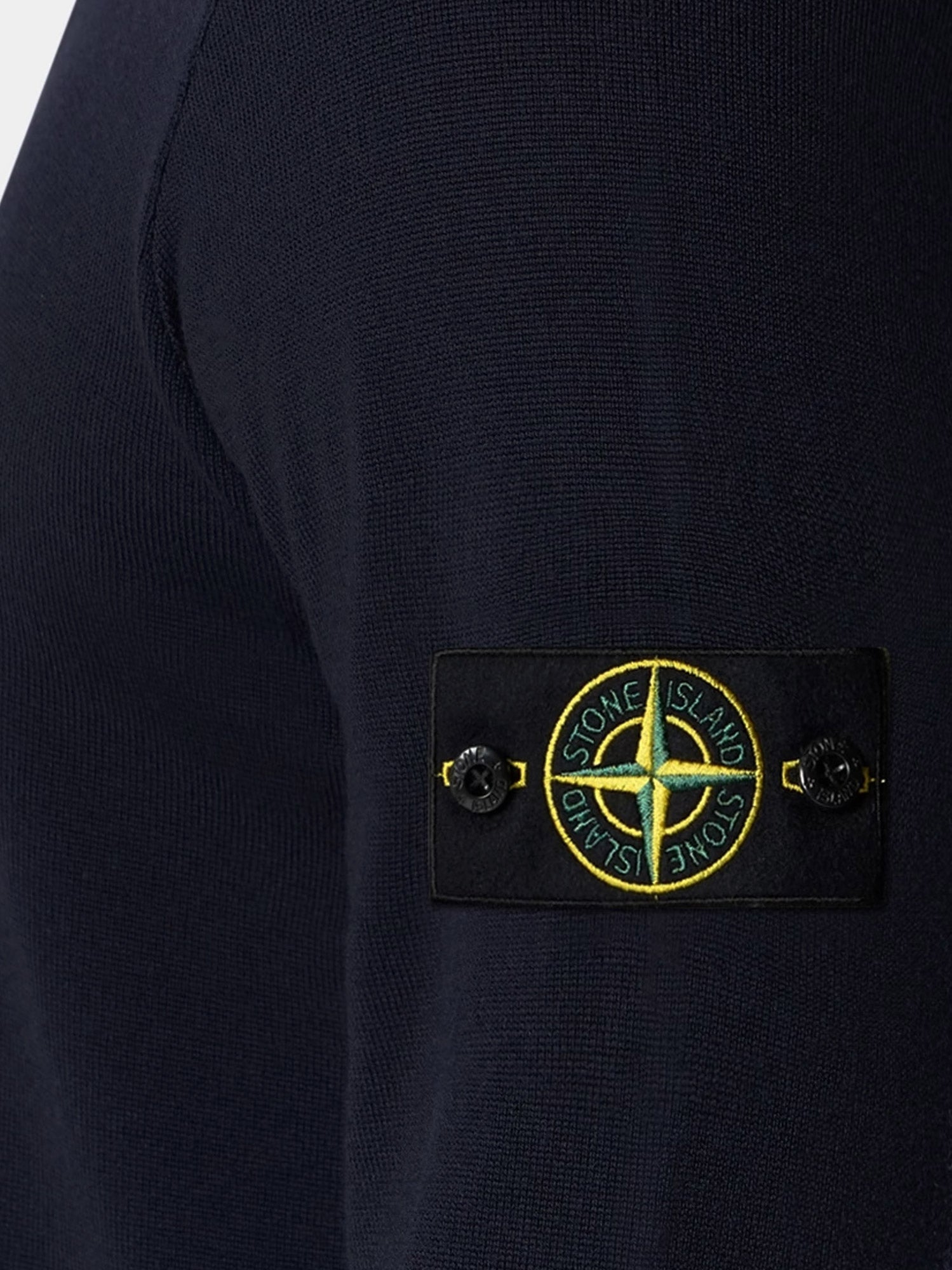 Stone Island Wool Sweater With Side Logo Patch