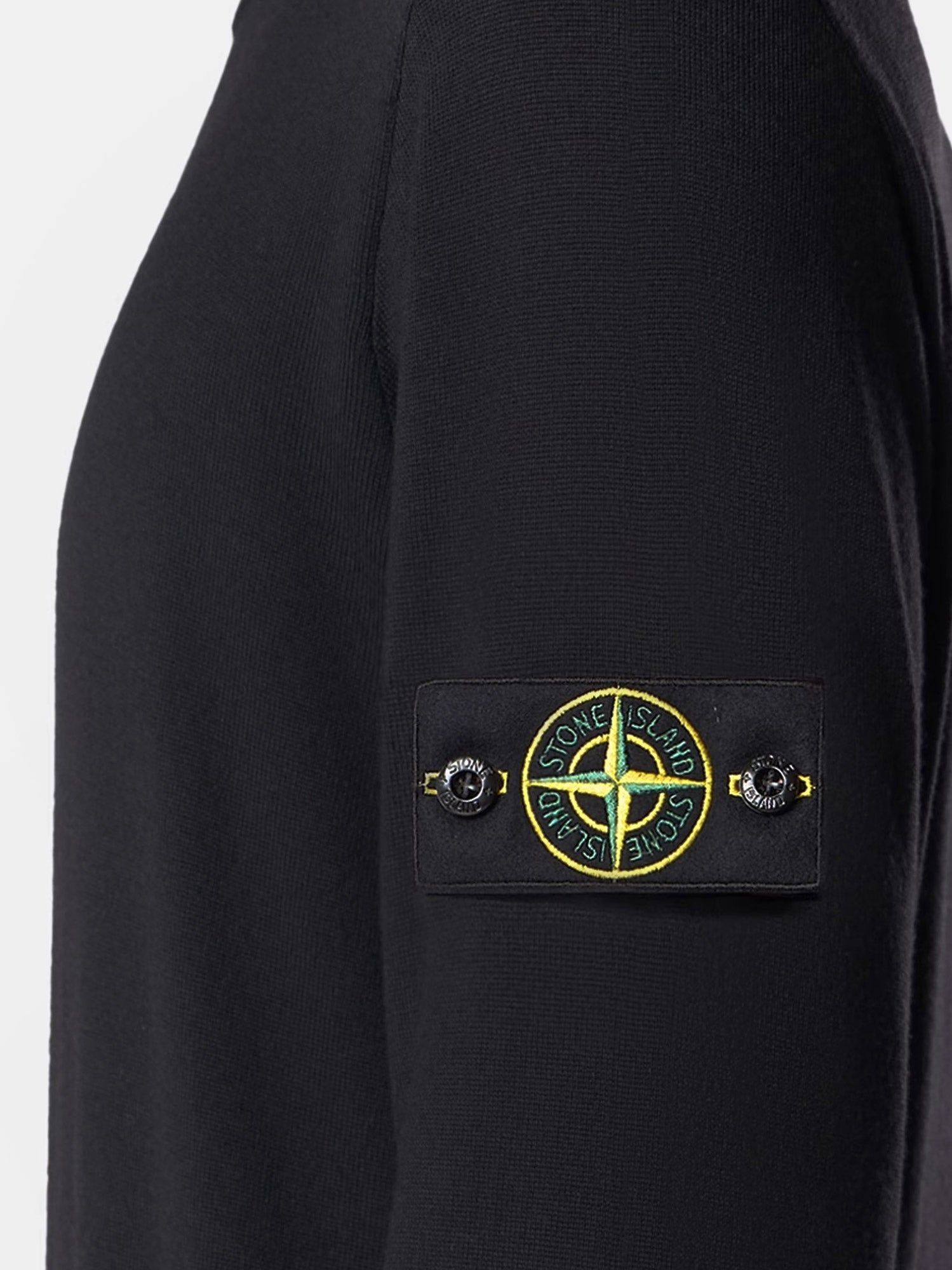 Stone Island Wool Sweater With Side Logo Patch
