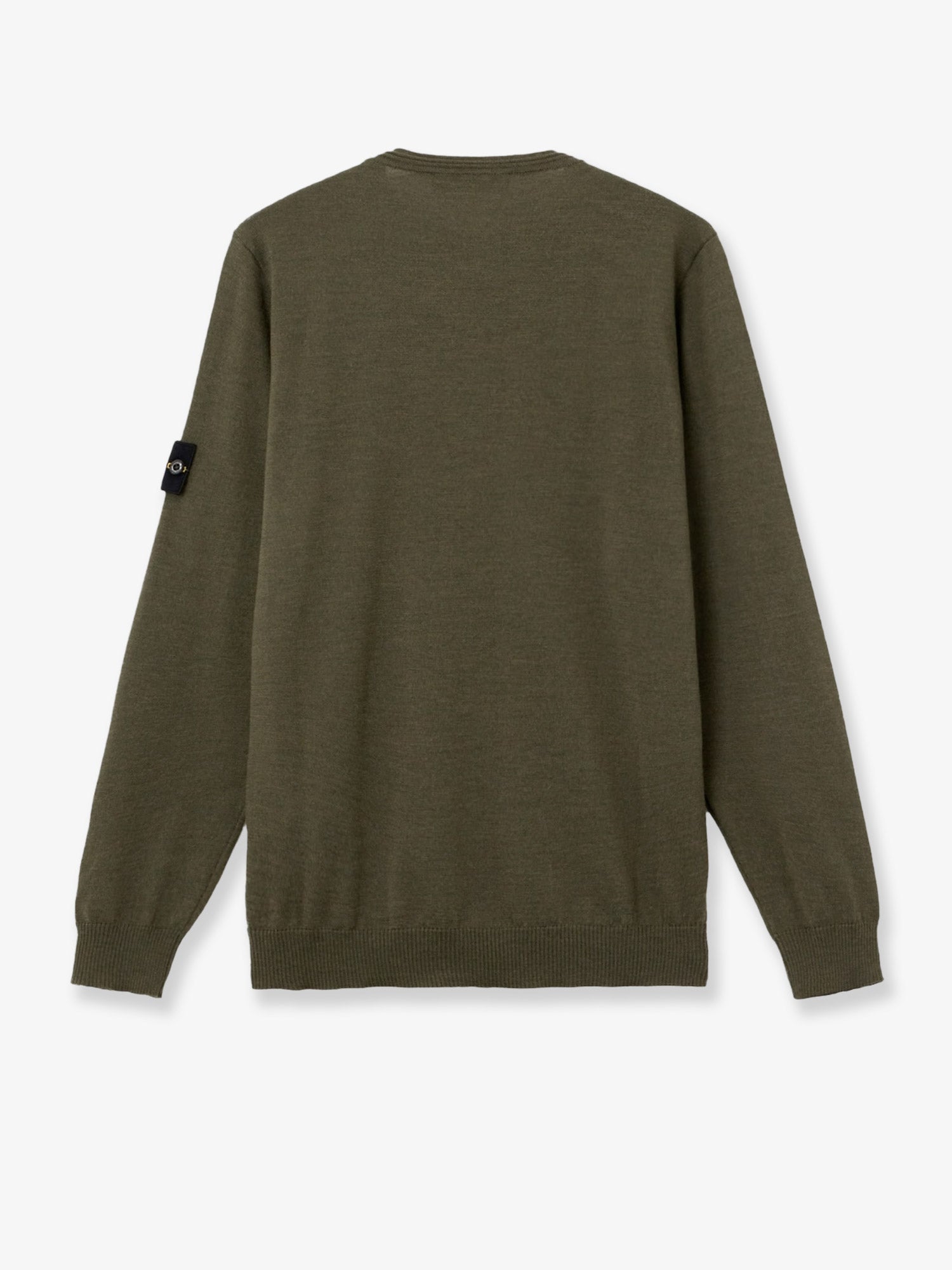 Stone Island Wool Sweater With Side Logo Patch