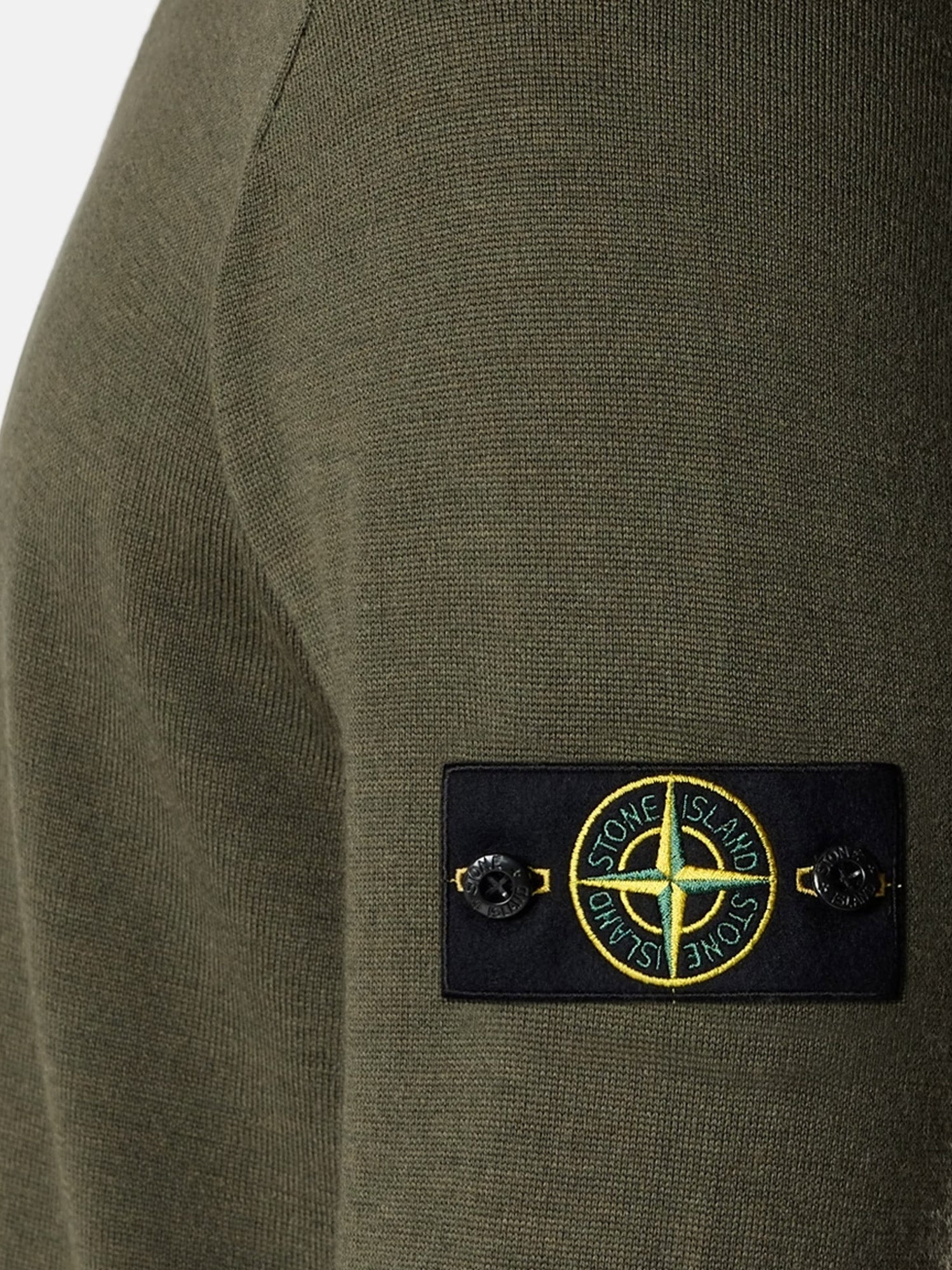 Stone Island Wool Sweater With Side Logo Patch
