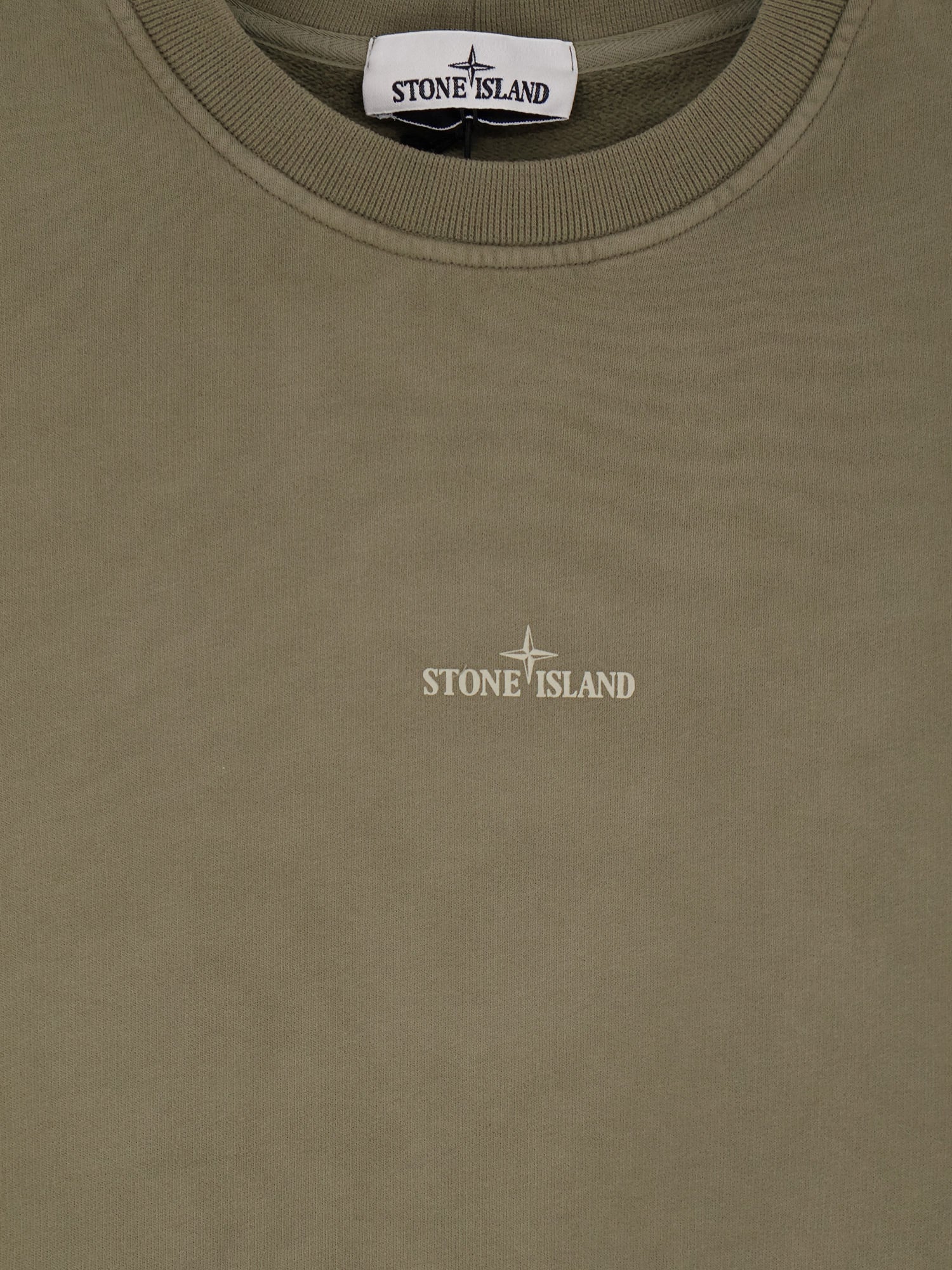 Stone Island Organic Cotton Sweatshirt With Logo Print