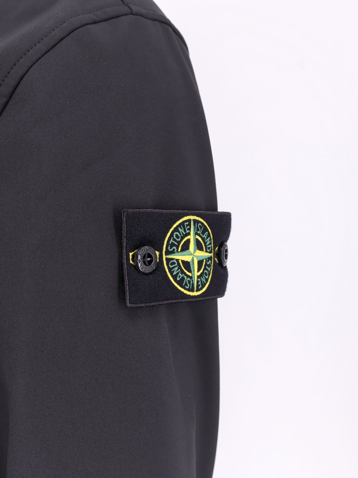 Stone Island Technical Fabric Jacket With Iconic Side Logo Patch