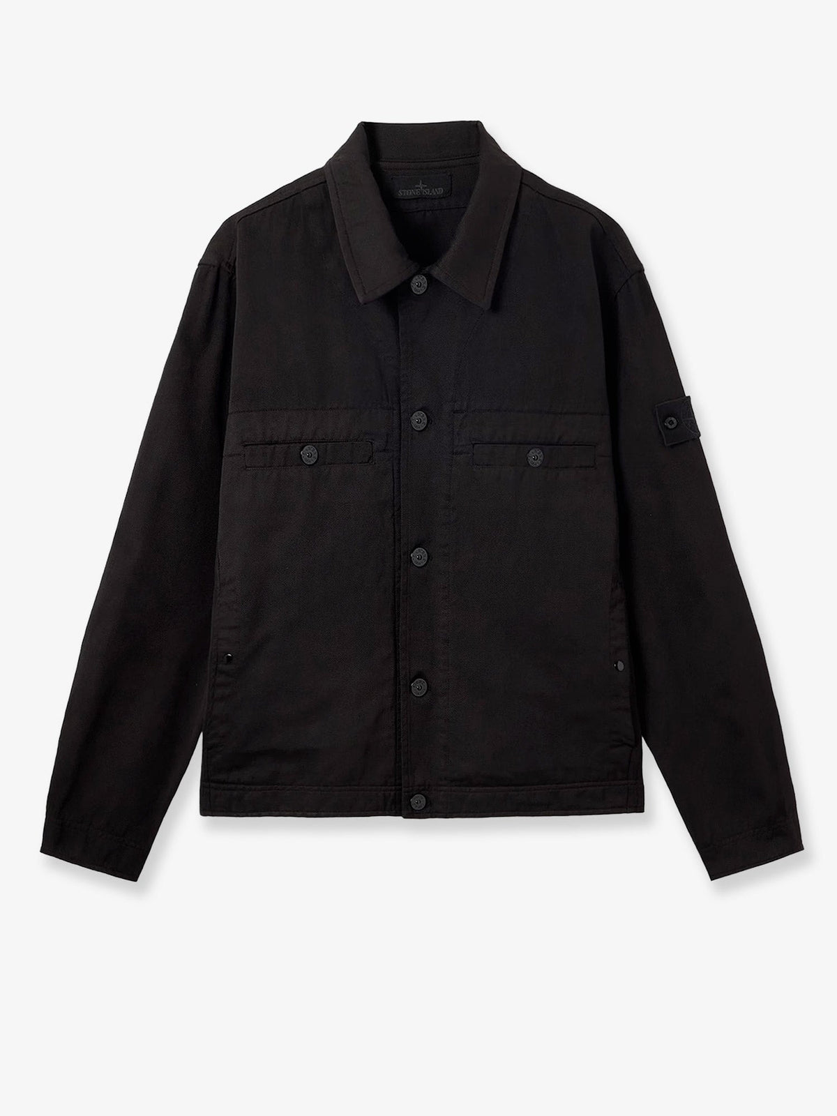 Stone Island Raw Hand Wool Cotton Gabardine-tc S.i: Ghost Wool And Cotton Blend Jacket