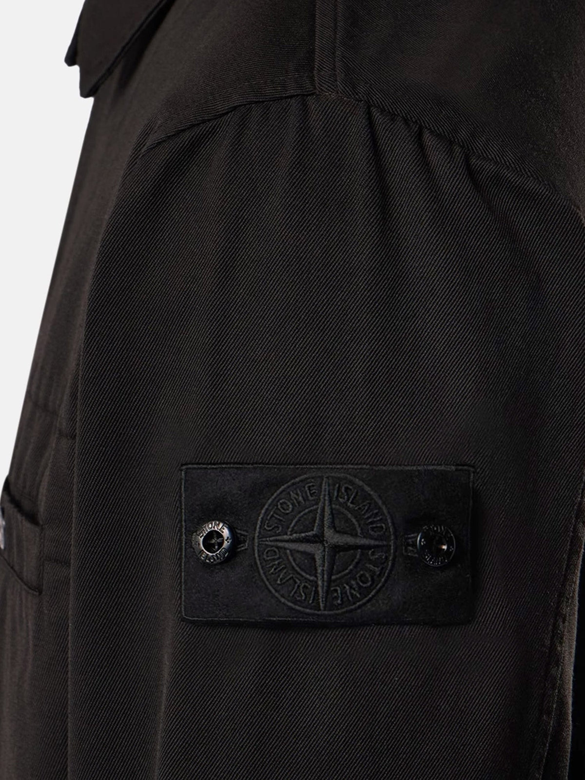 Stone Island Raw Hand Wool Cotton Gabardine-tc S.i: Ghost Wool And Cotton Blend Jacket