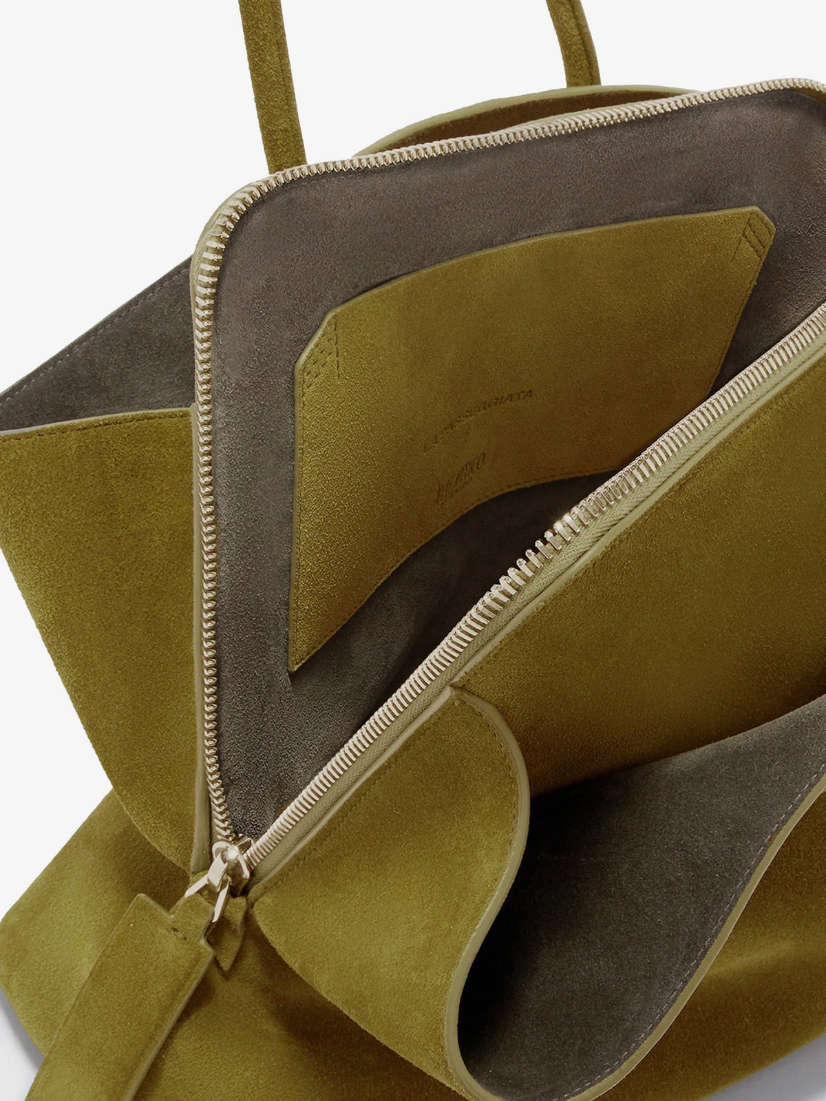 The Attico La Passeggiata Suede Shoulder Bag